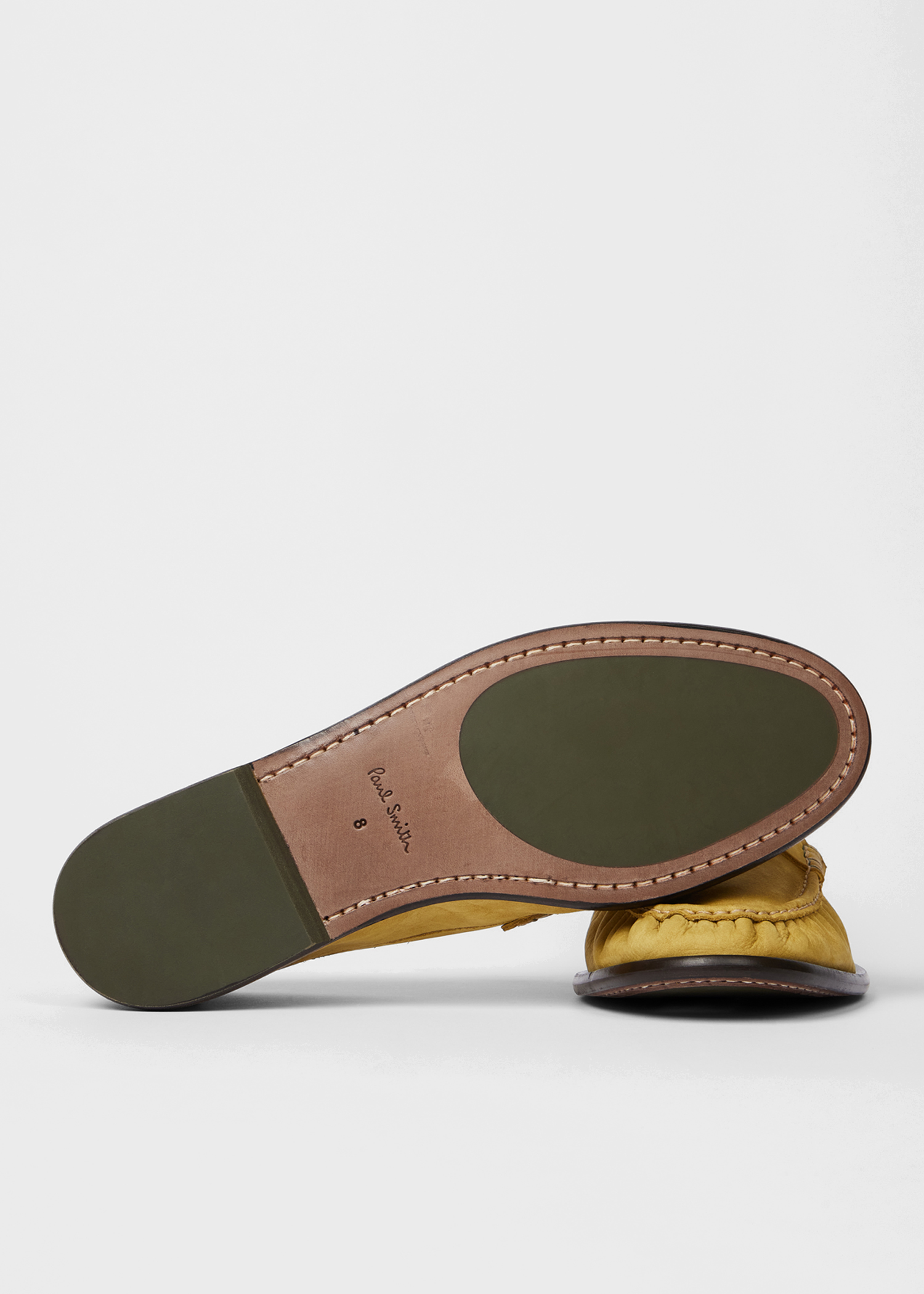 Lime Green 'Faron' Nubuck Leather Loafers