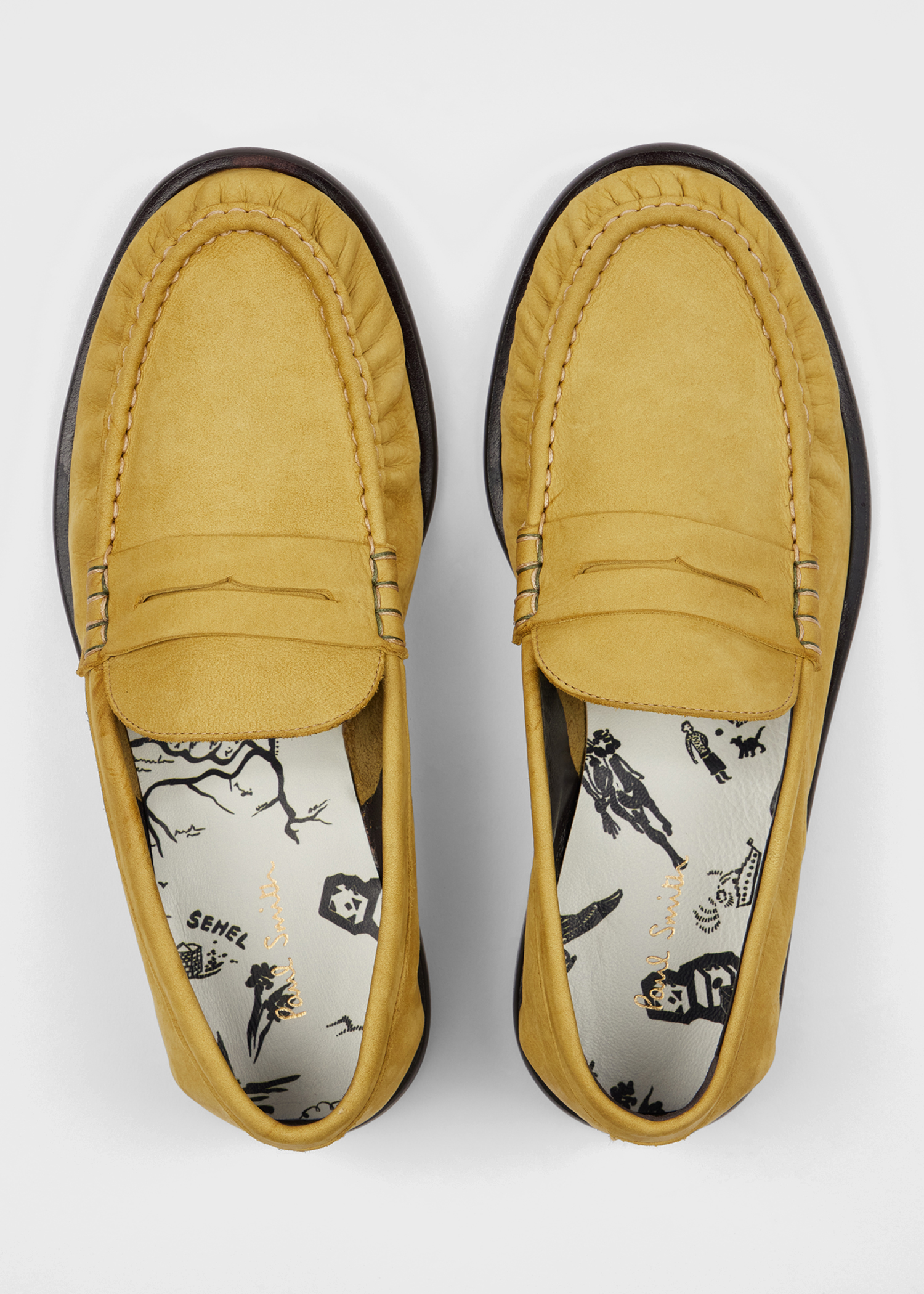 Lime Green 'Faron' Nubuck Leather Loafers