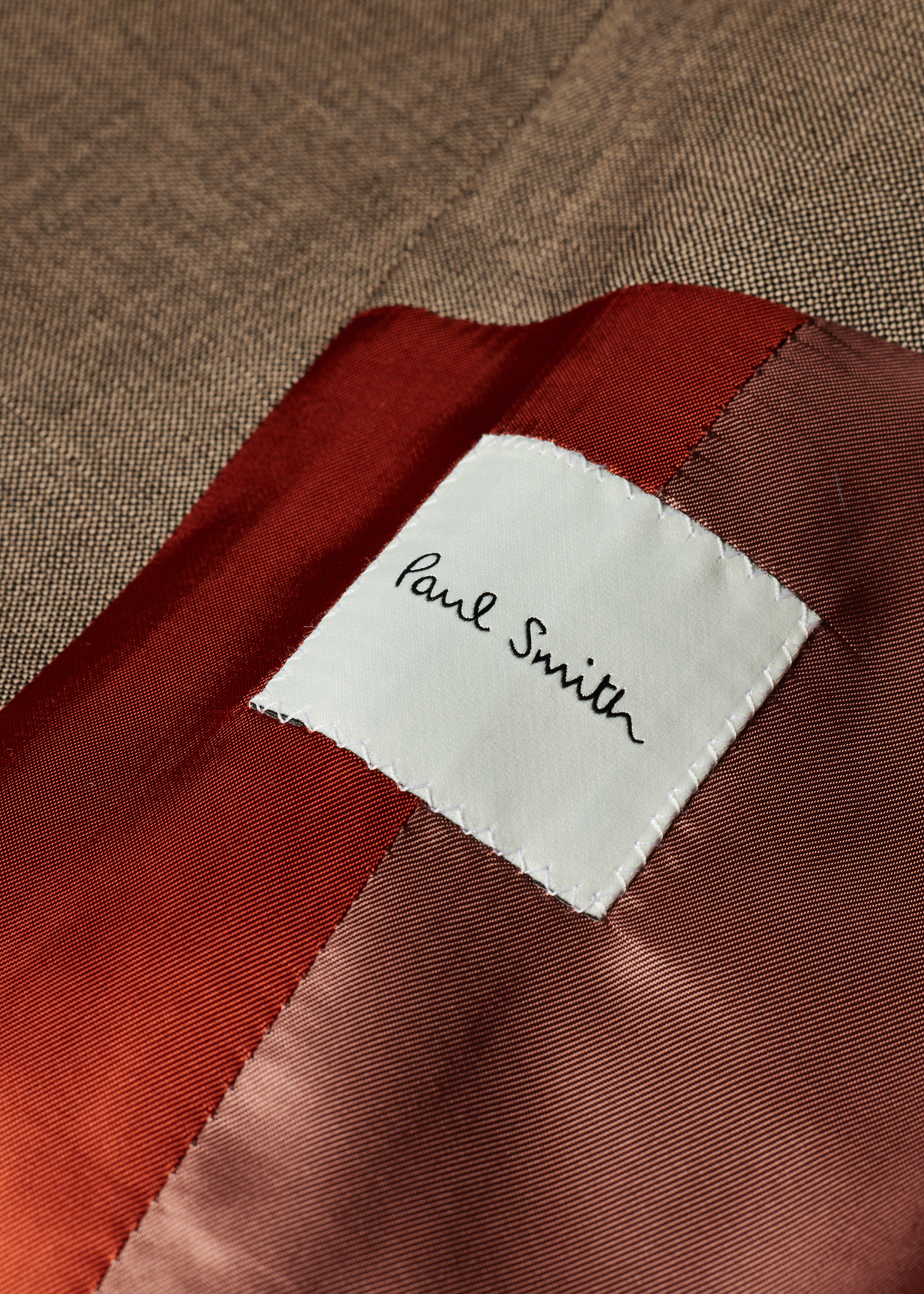 Brown Wool-Mohair Embroidered Birds Double Breasted Blazer