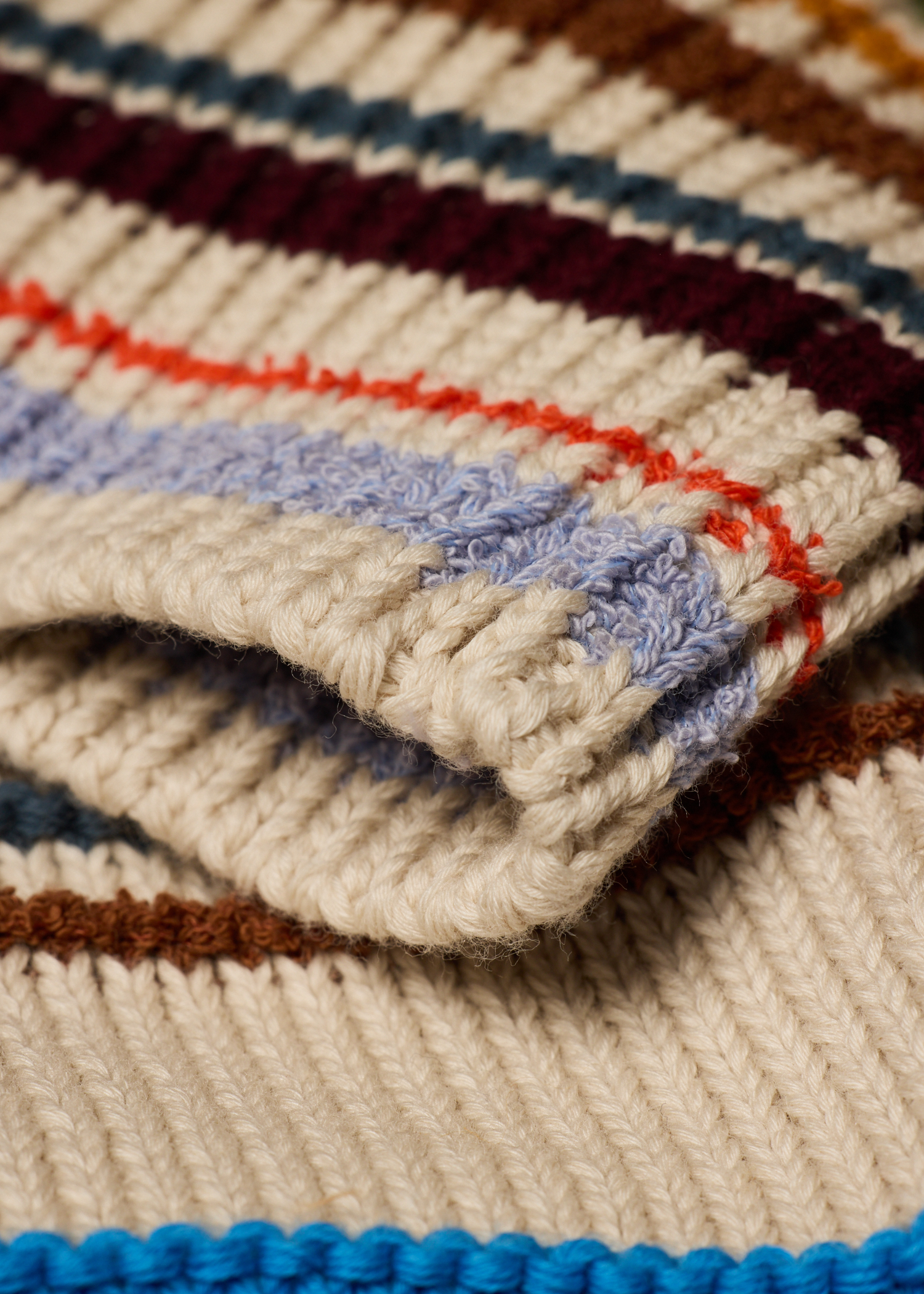 Ecru 'Cairo Stripe' Cotton-Blend Cardigan
