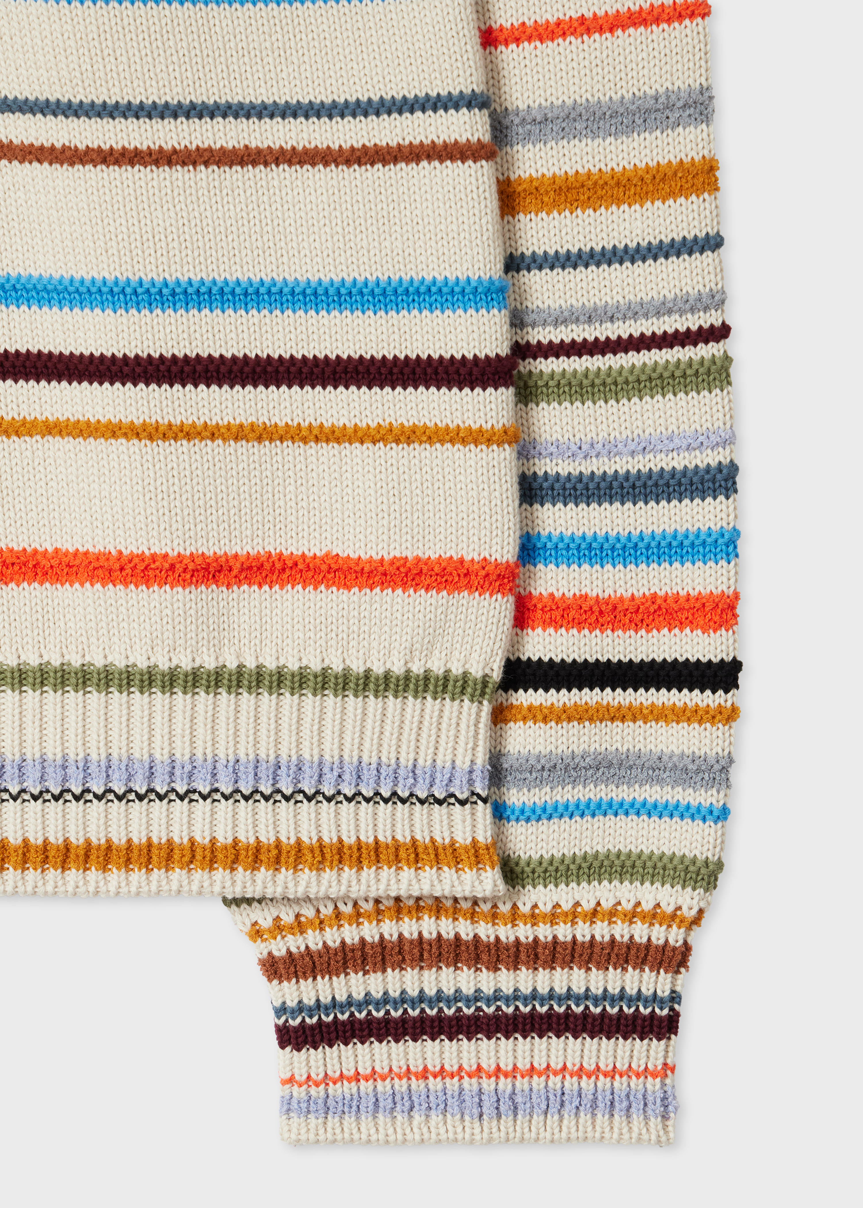 Ecru 'Cairo Stripe' Cotton-Blend Cardigan