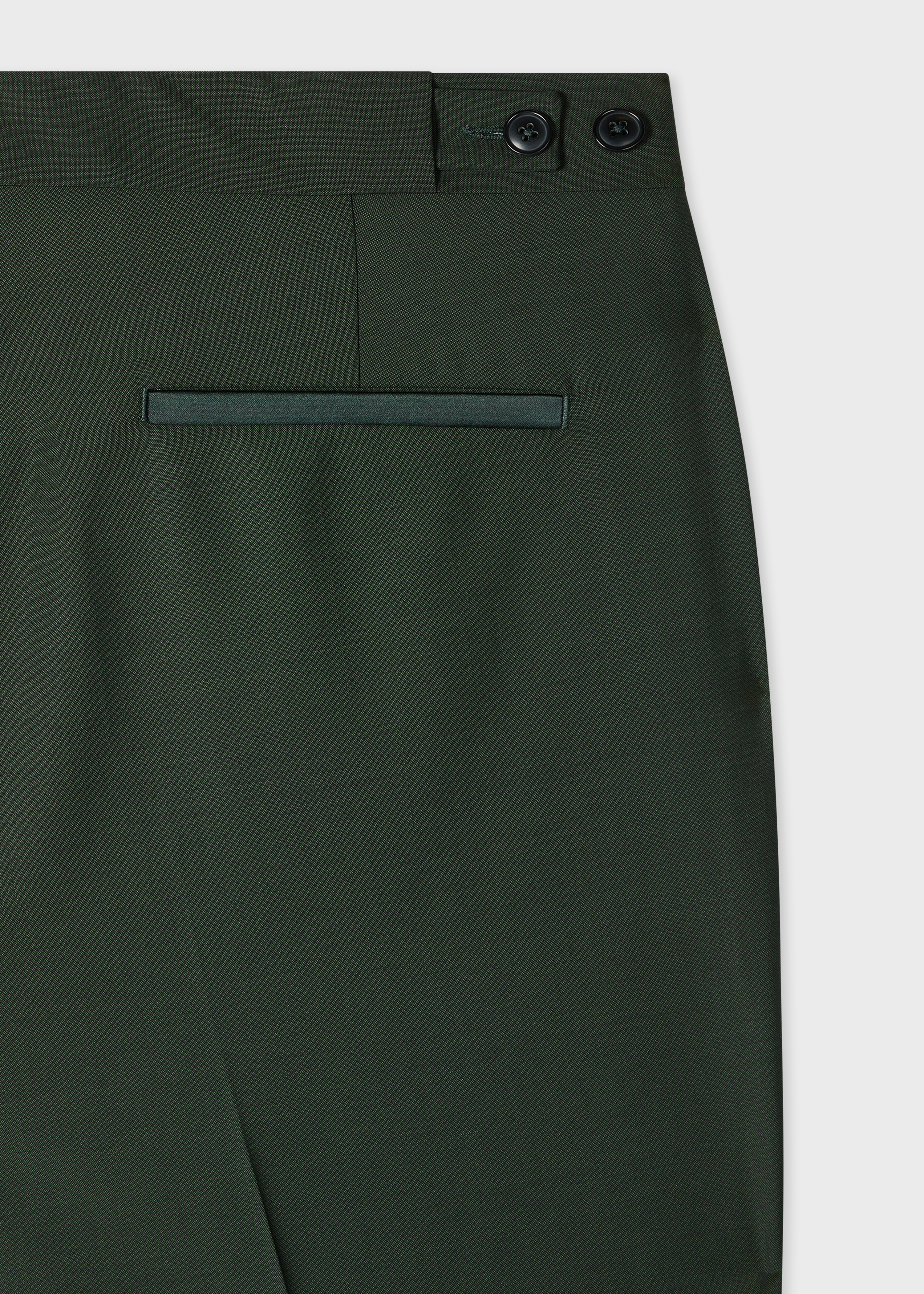 Tailored-Fit Dark Green Wool-Mohair Trousers