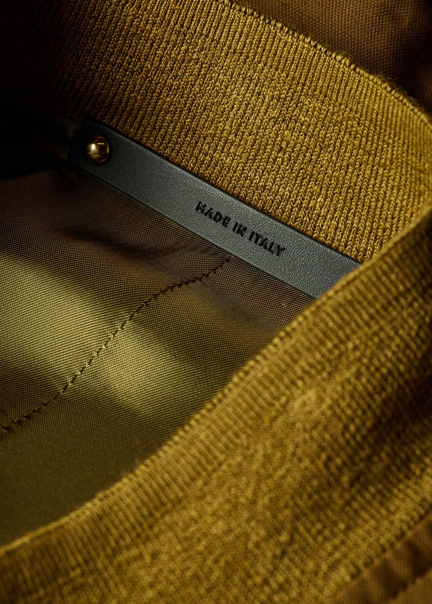 Khaki Viscose-Linen Bomber Jacket