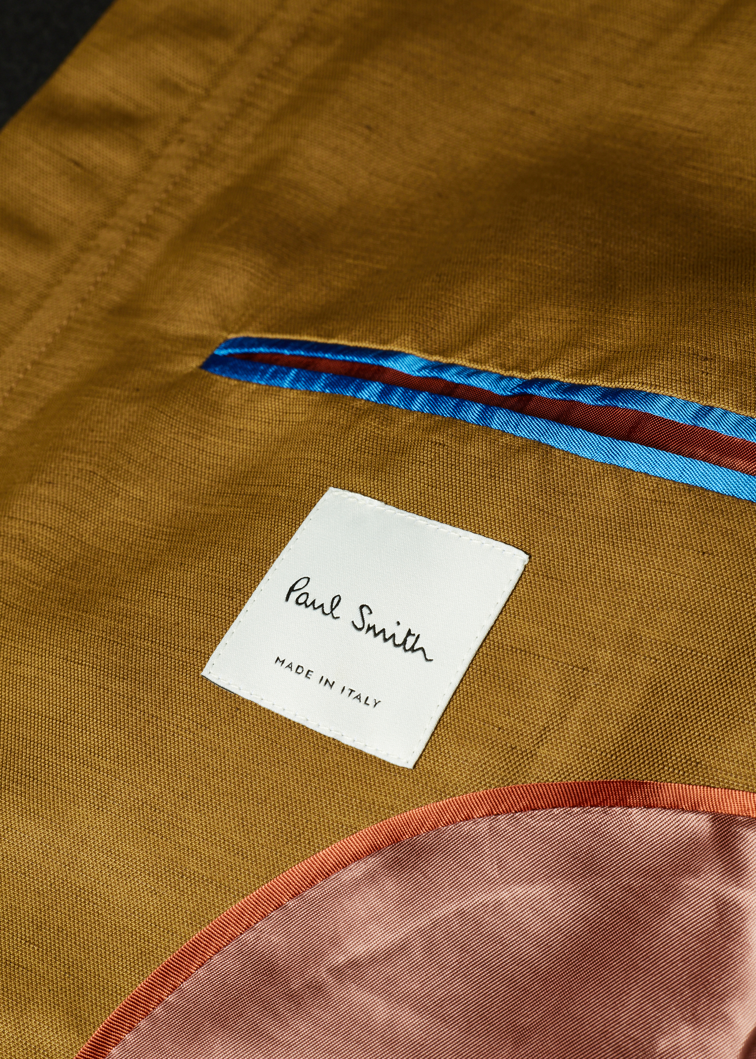 Khaki Viscose-Linen Bomber Jacket