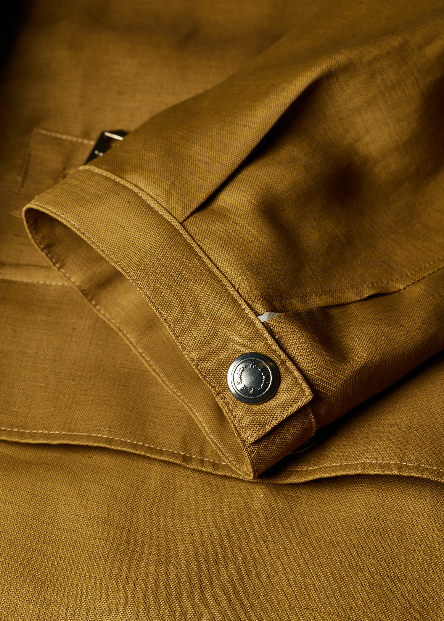 Khaki Viscose-Linen Bomber Jacket