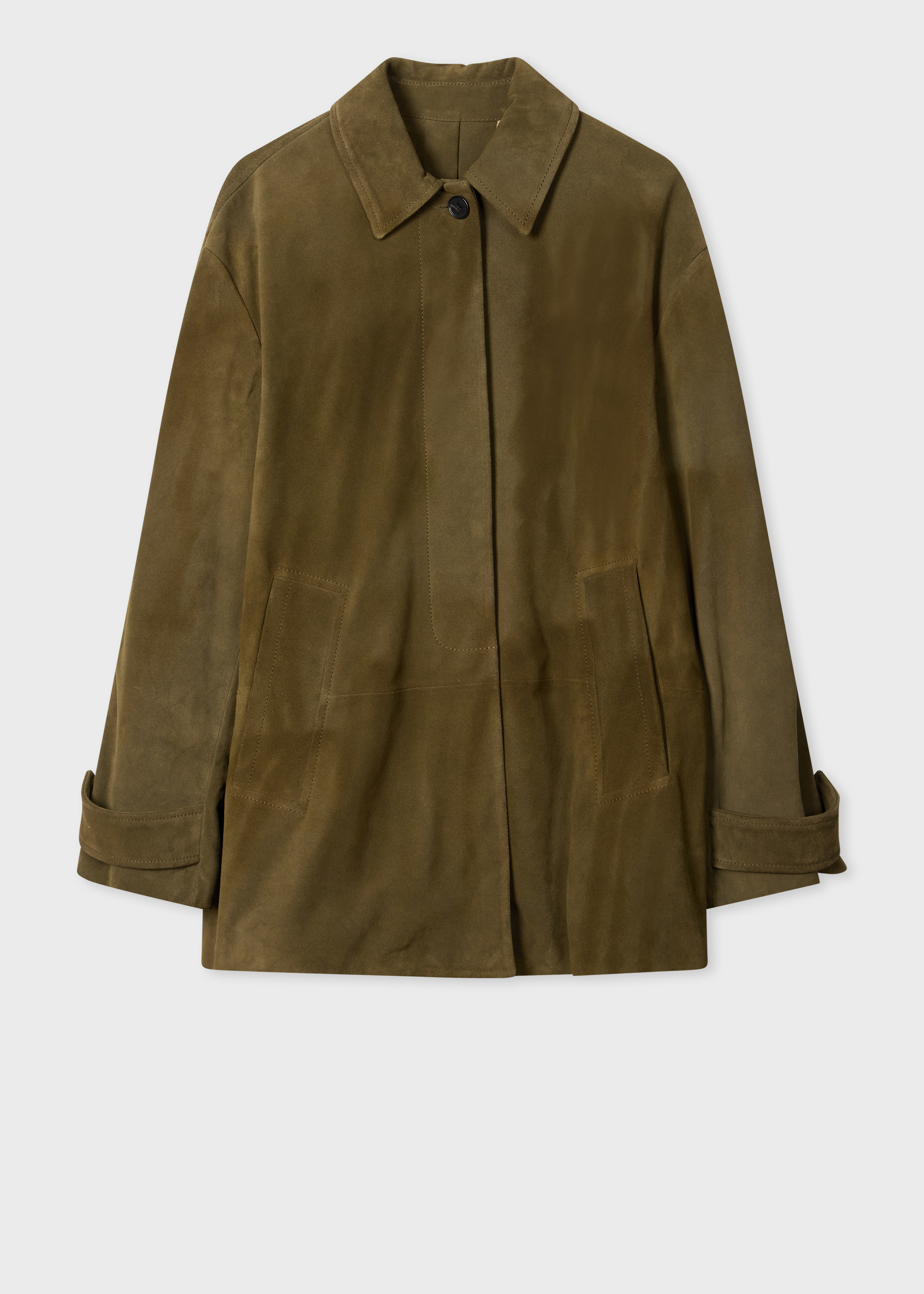 Women's Olive Suede Swing Jackets
