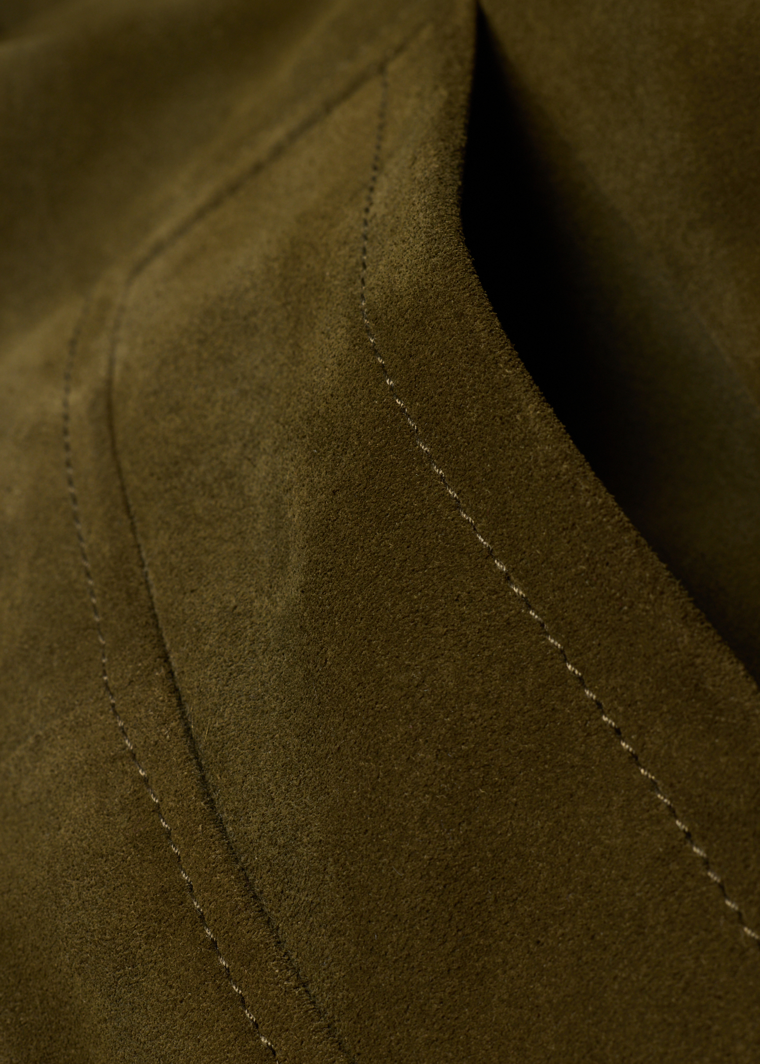Women's Olive Suede Swing Jackets