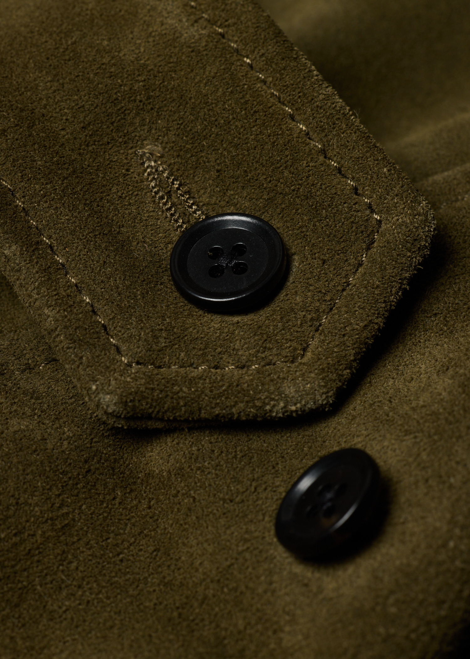 Women's Olive Suede Swing Jackets
