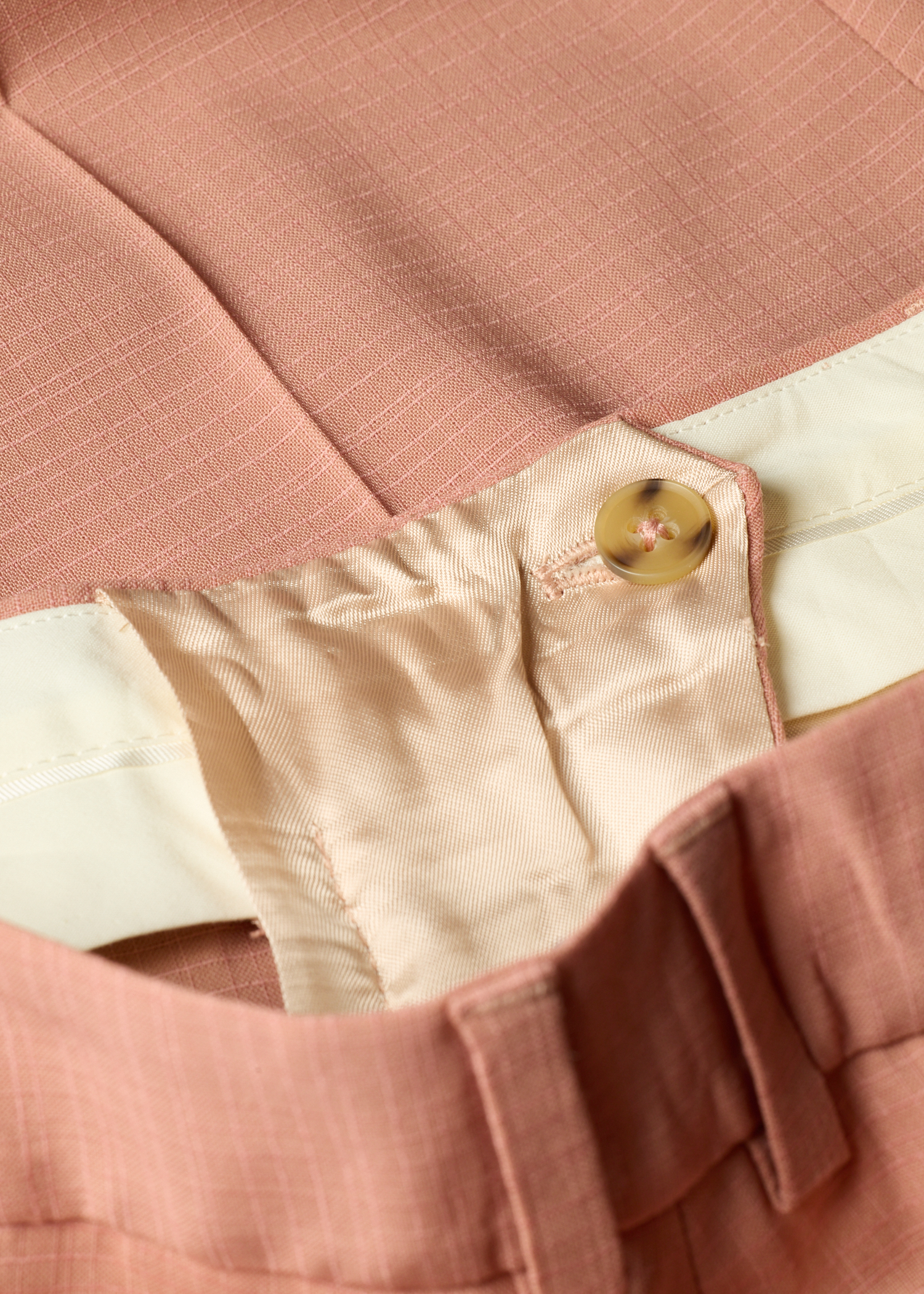 Women's Pink Slim-Fit Wool-Blend Trousers