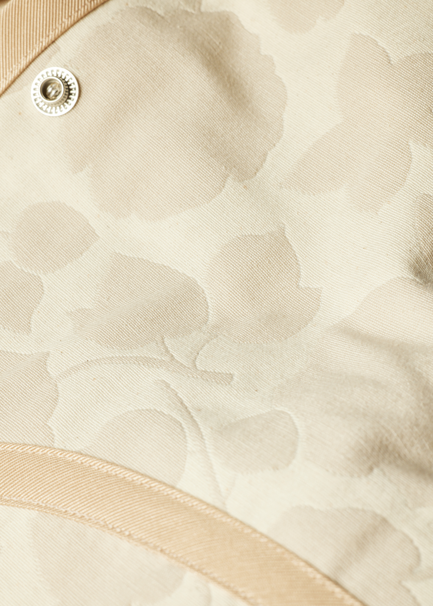 Women's Cream Floral Jacquard Jacket