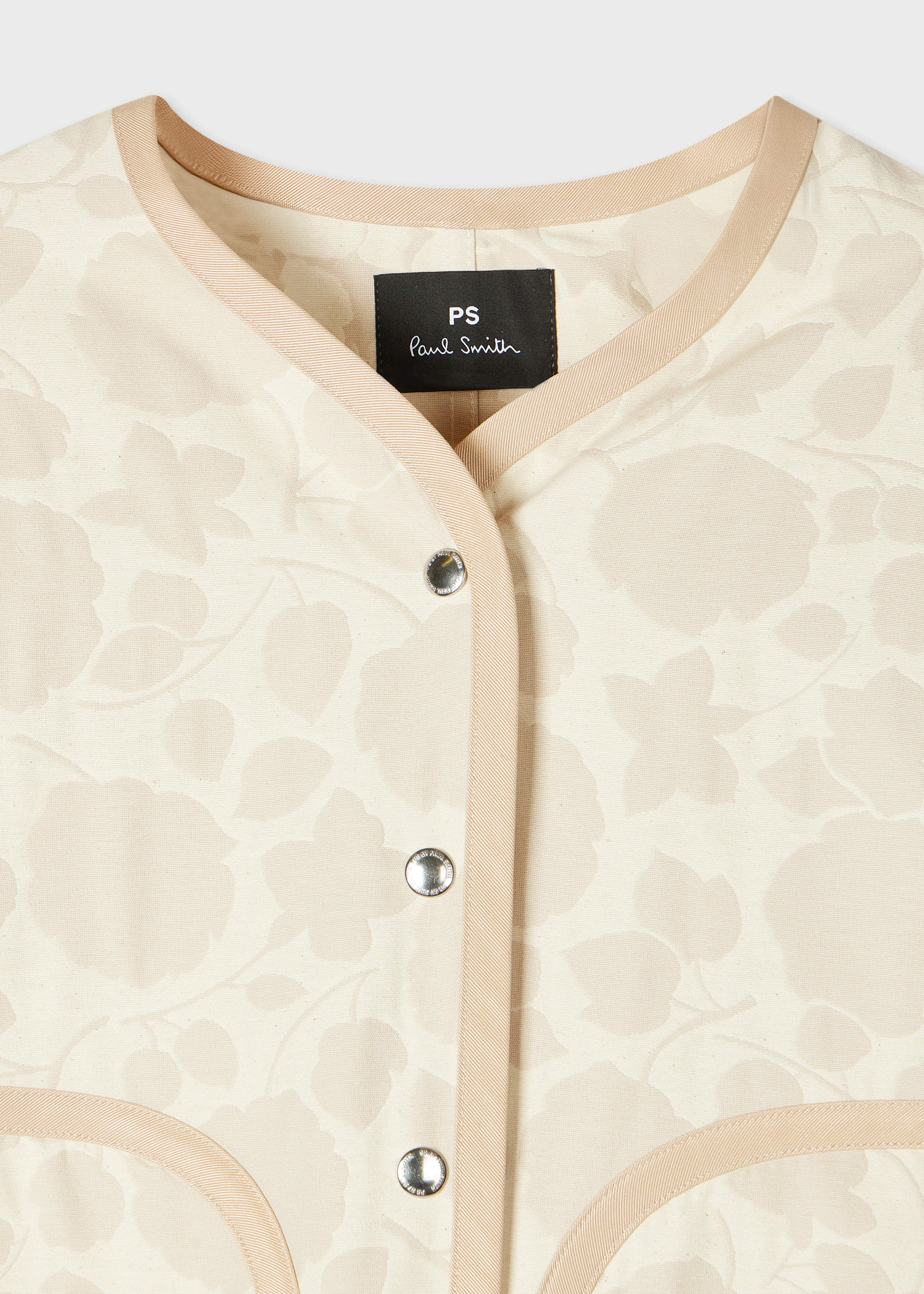 Women's Cream Floral Jacquard Jacket