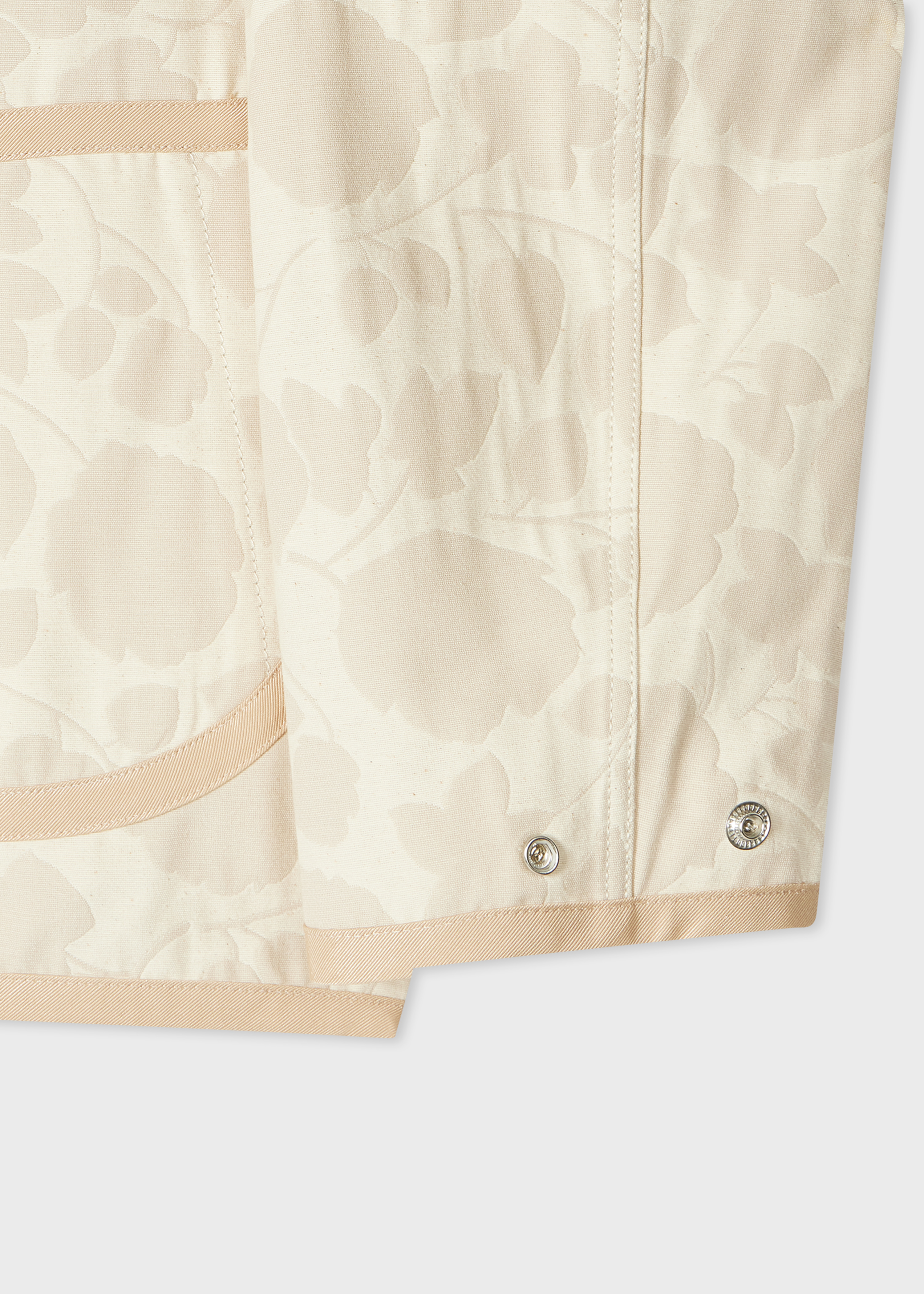 Women's Cream Floral Jacquard Jacket