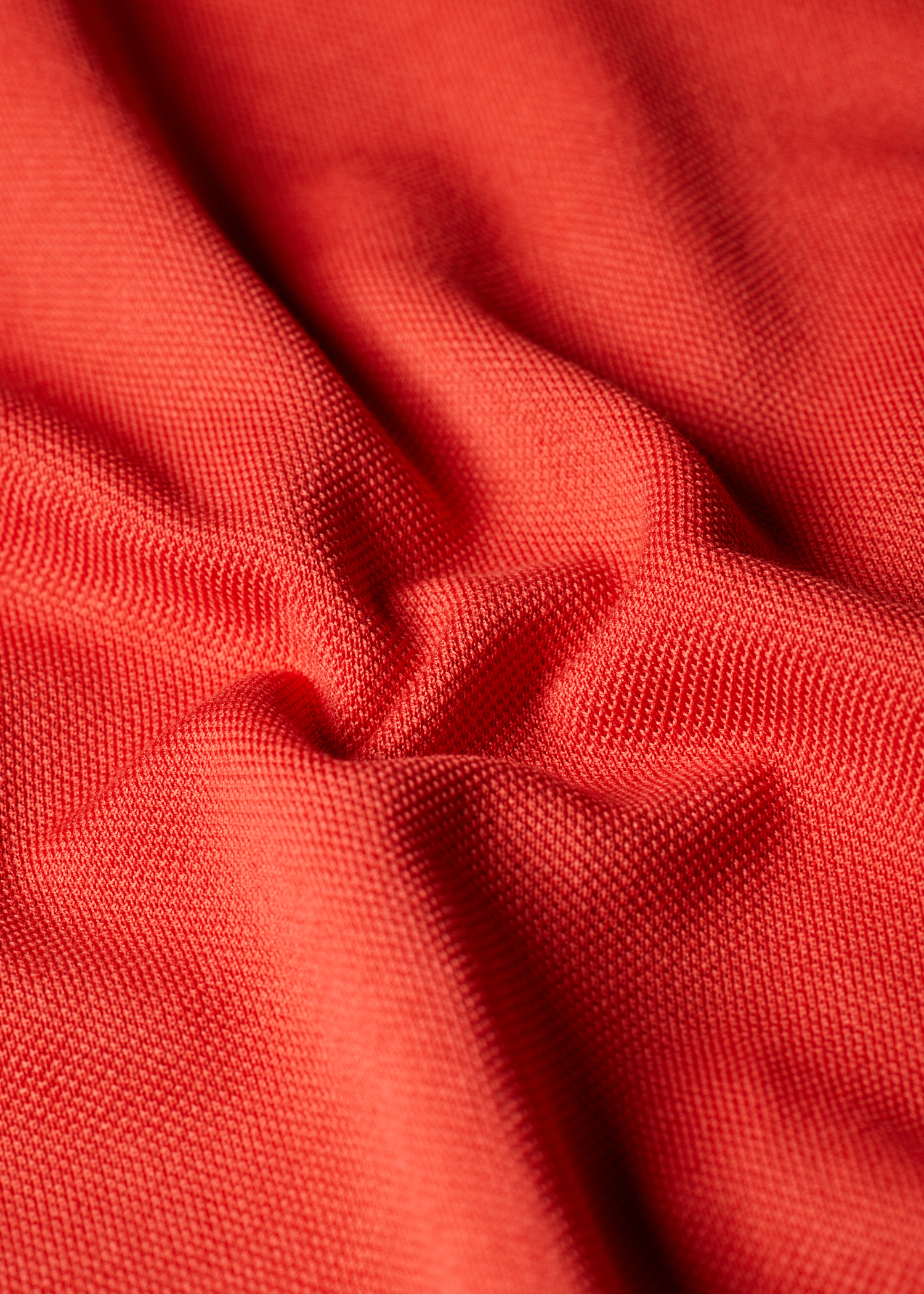 Coral Pink 'Artist Stripe' Placket Polo Shirt