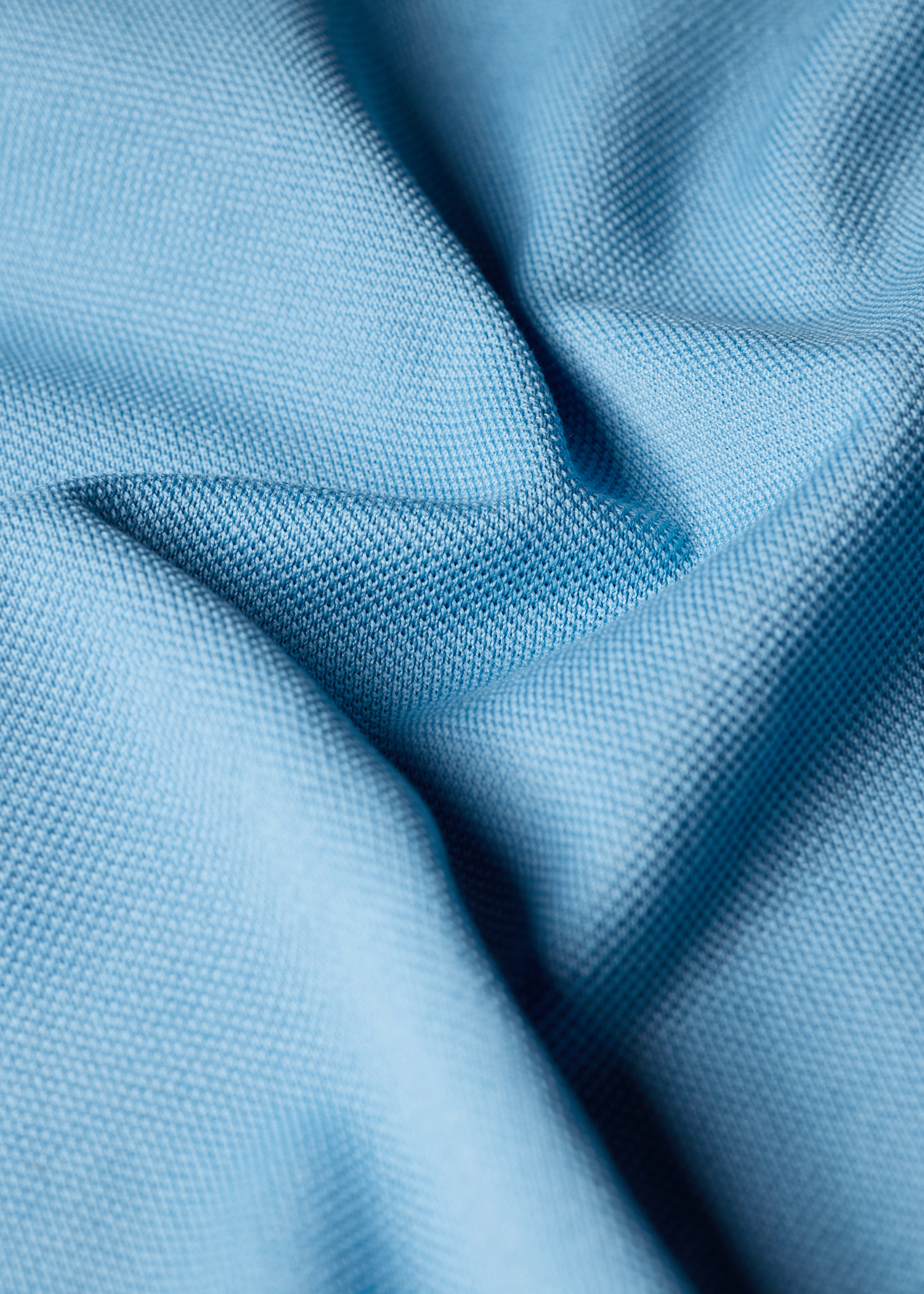 Pale Blue 'Artist Stripe' Placket Polo Shirt