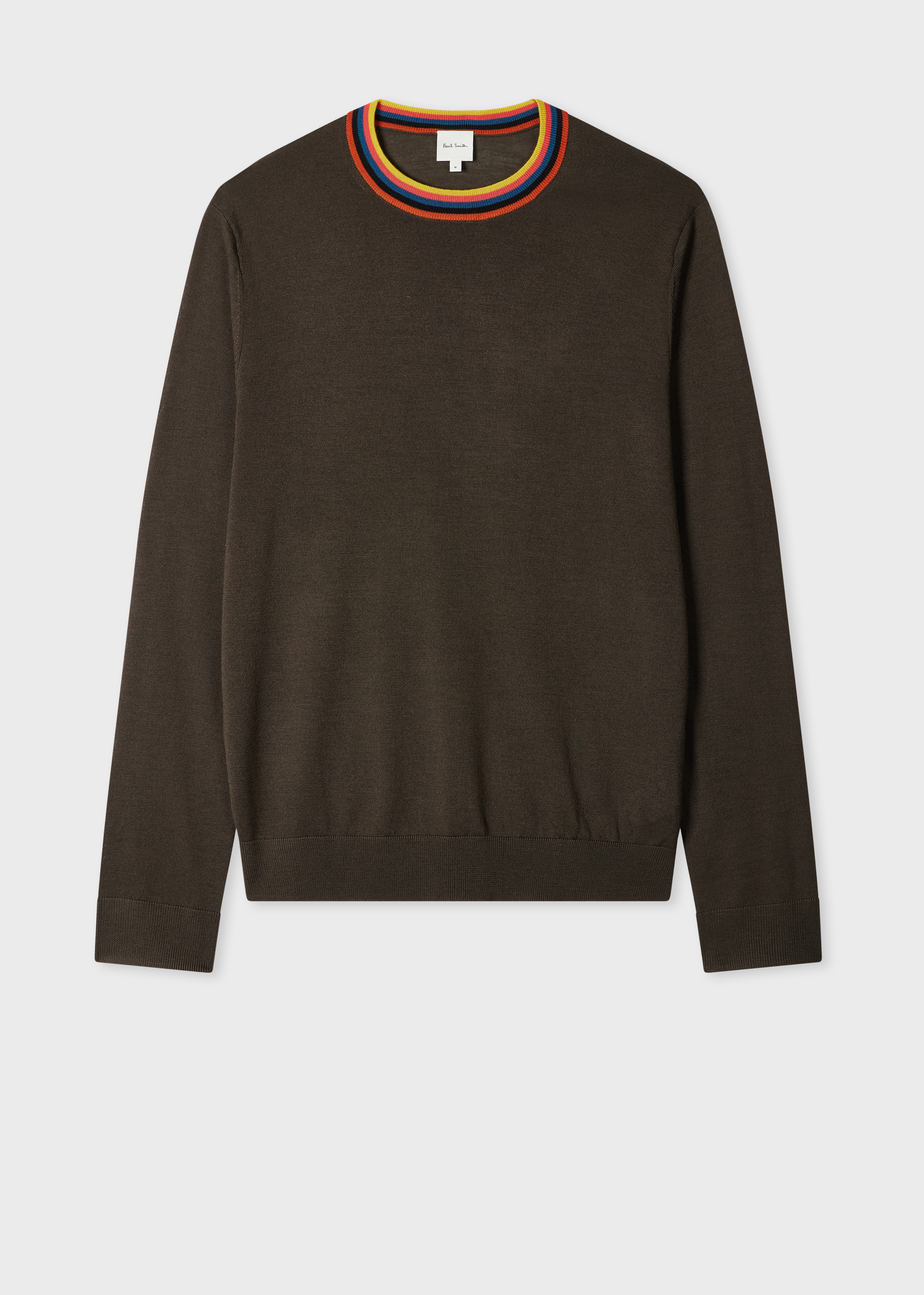 Brown Washable Wool 'Artist Stripe' Sweater