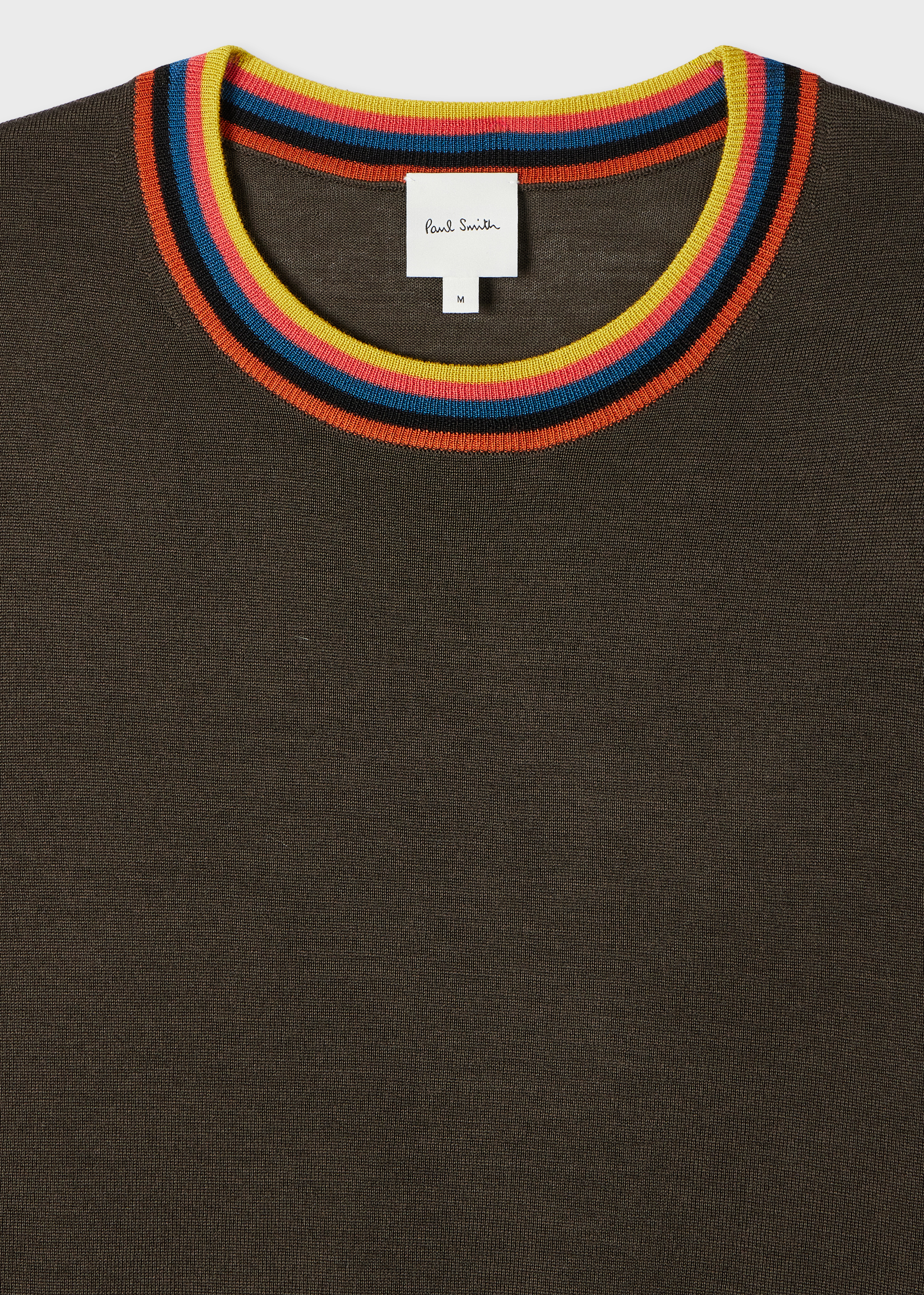 Brown Washable Wool 'Artist Stripe' Sweater