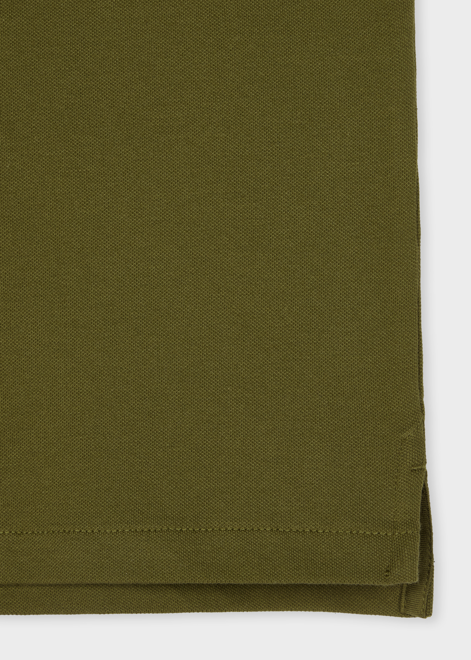 Khaki Stretch-Cotton 'Broad Stripe Zebra' Polo Shirt