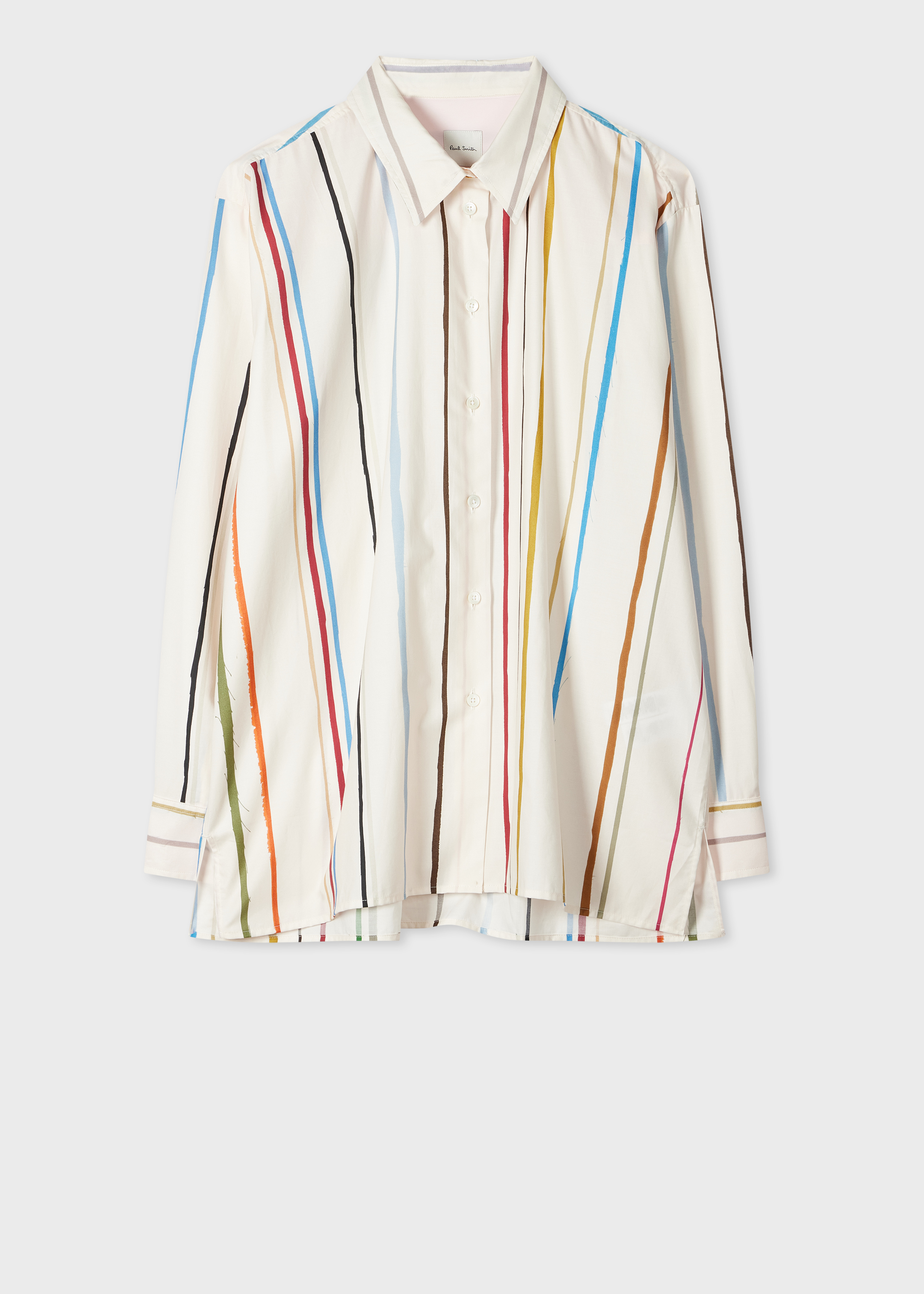Women's Cream 'Painted Stripe' Shirt