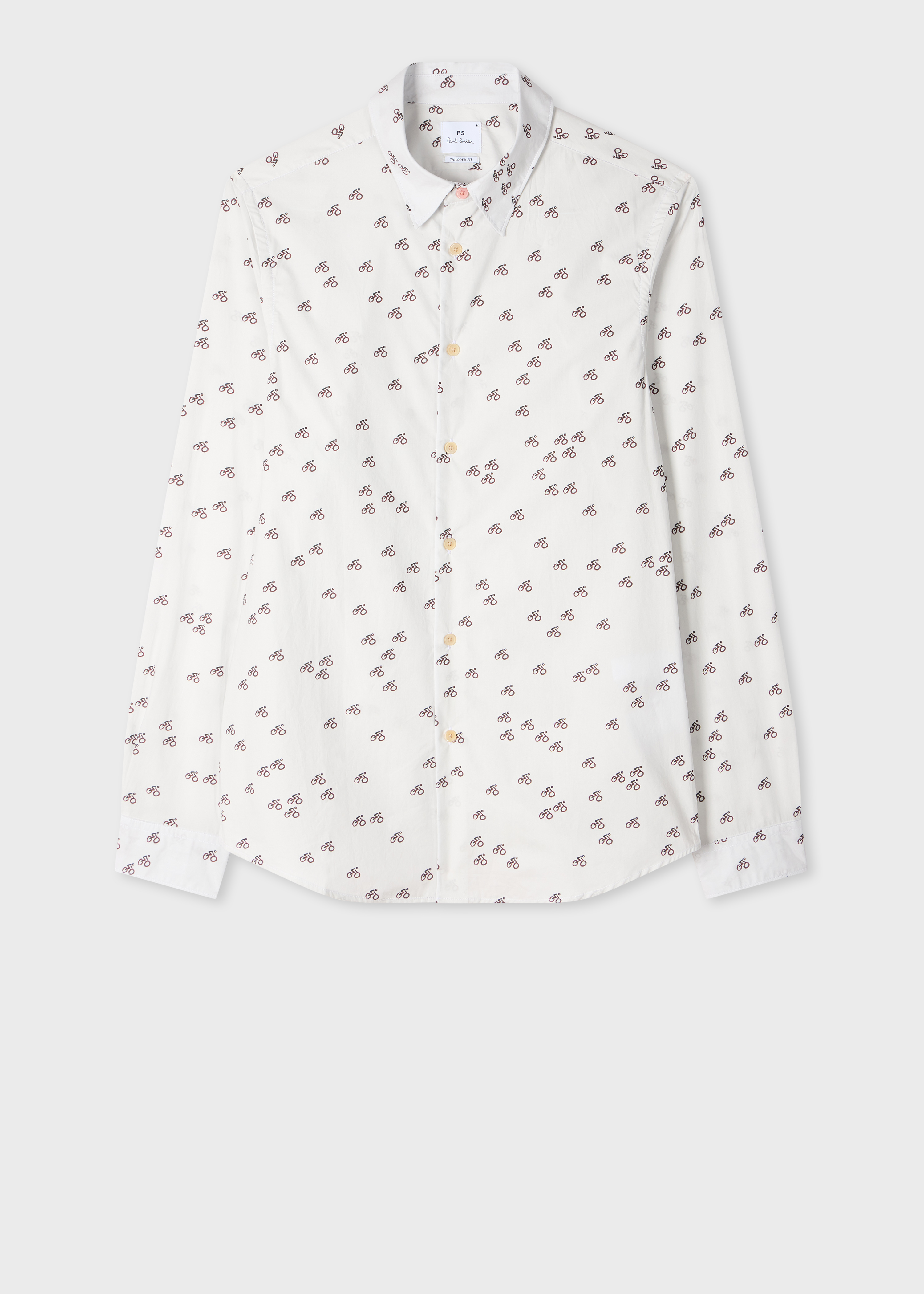 Tailored-Fit White 'Cyclist' Shirt