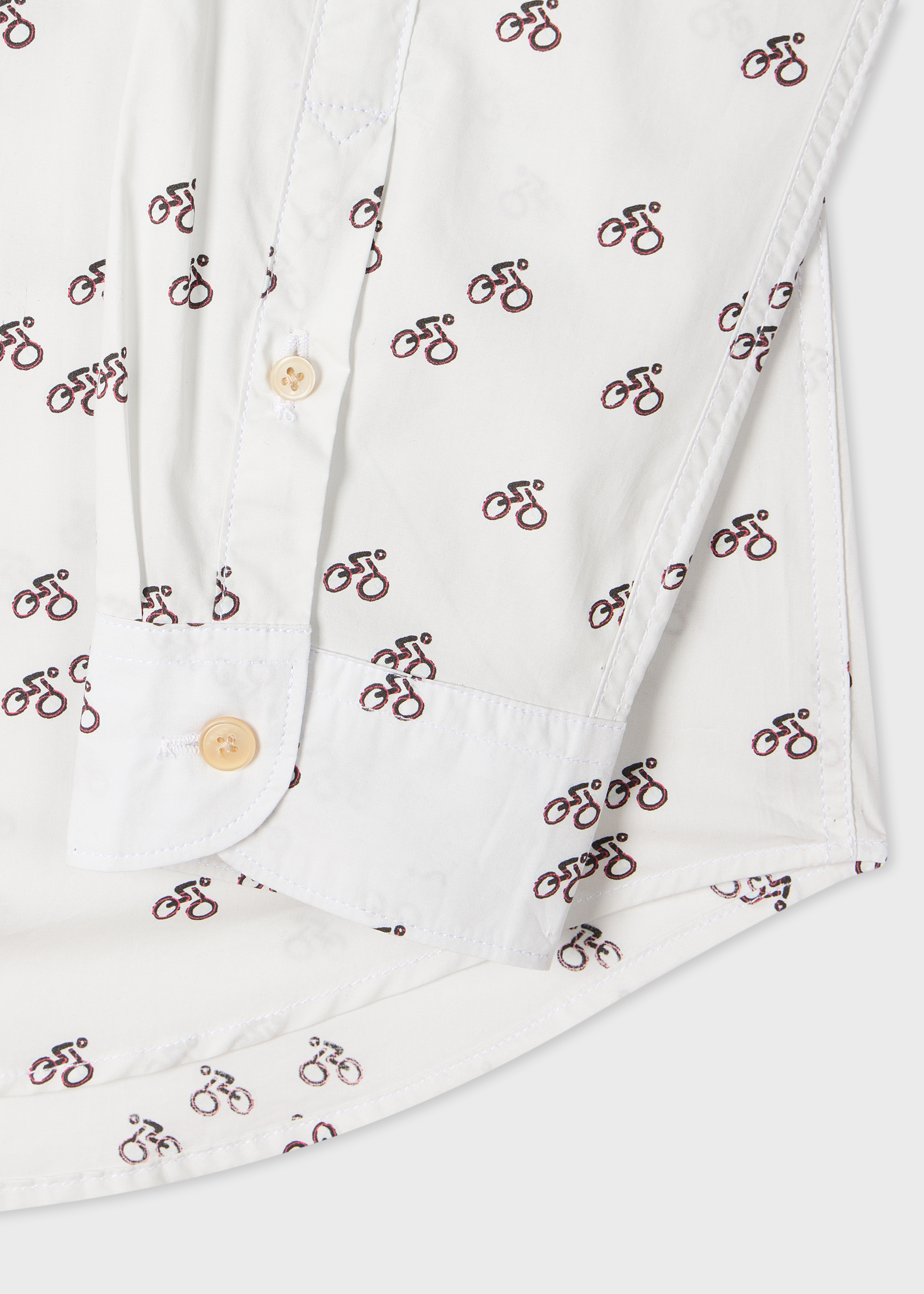 Tailored-Fit White 'Cyclist' Shirt