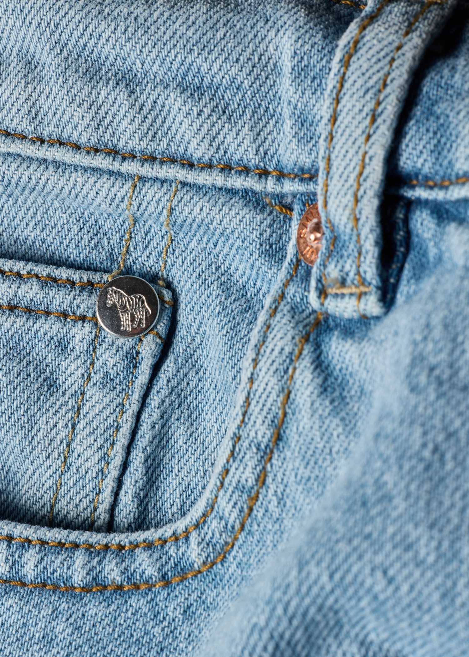 Relaxed Tapered-Fit Light Wash 'Organic Vintage Stretch' Jeans