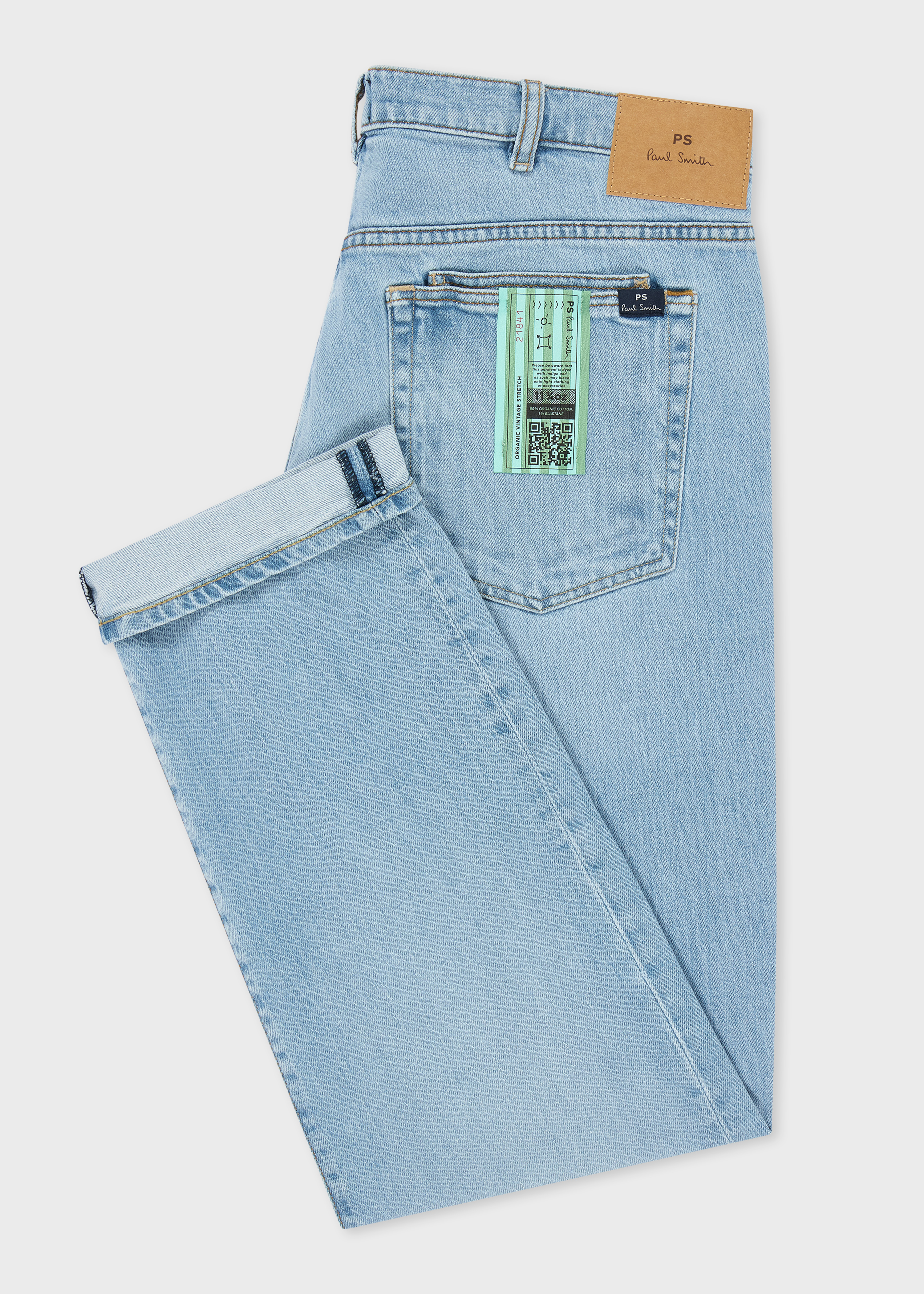 Relaxed Tapered-Fit Light Wash 'Organic Vintage Stretch' Jeans