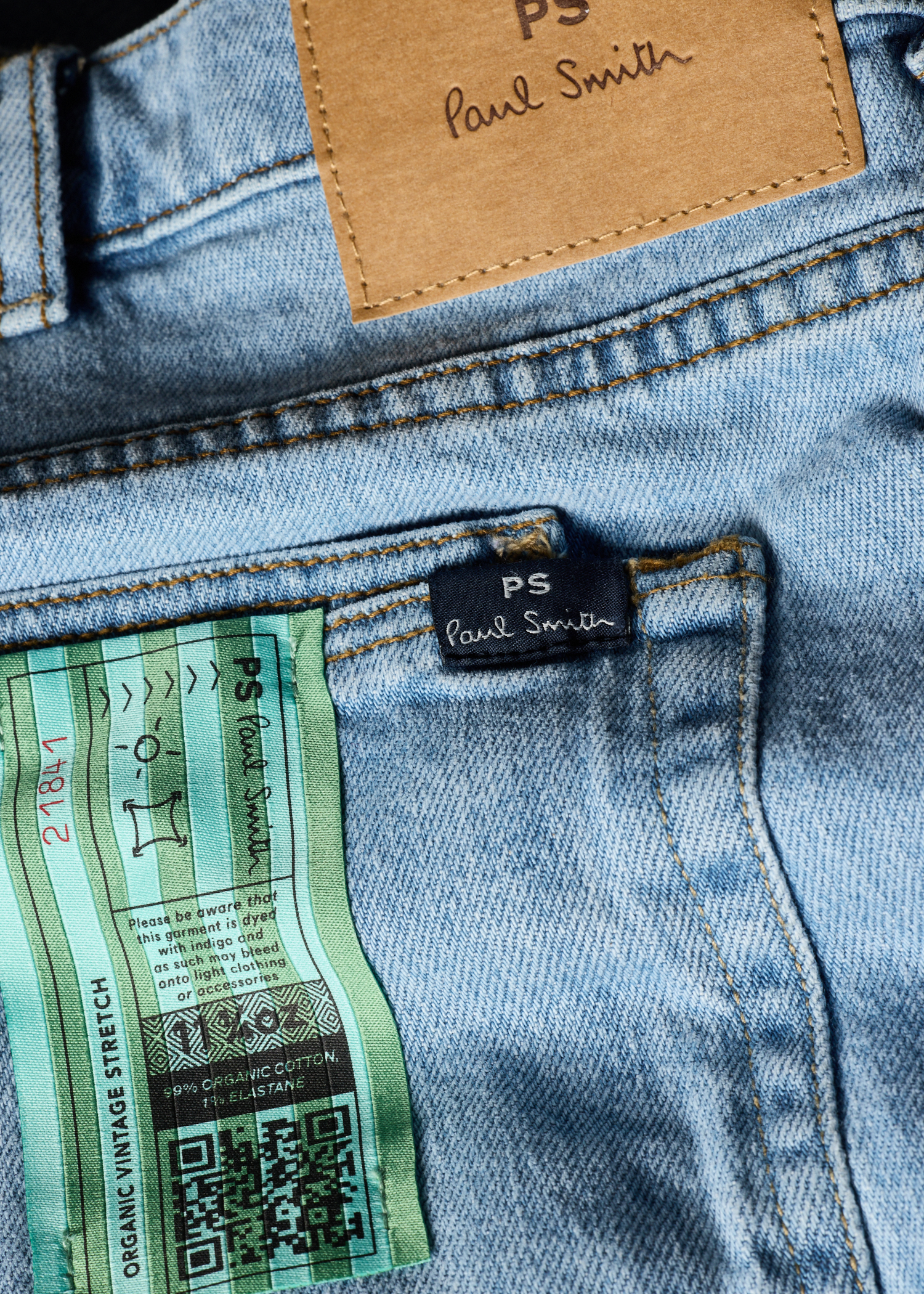 Relaxed Tapered-Fit Light Wash 'Organic Vintage Stretch' Jeans