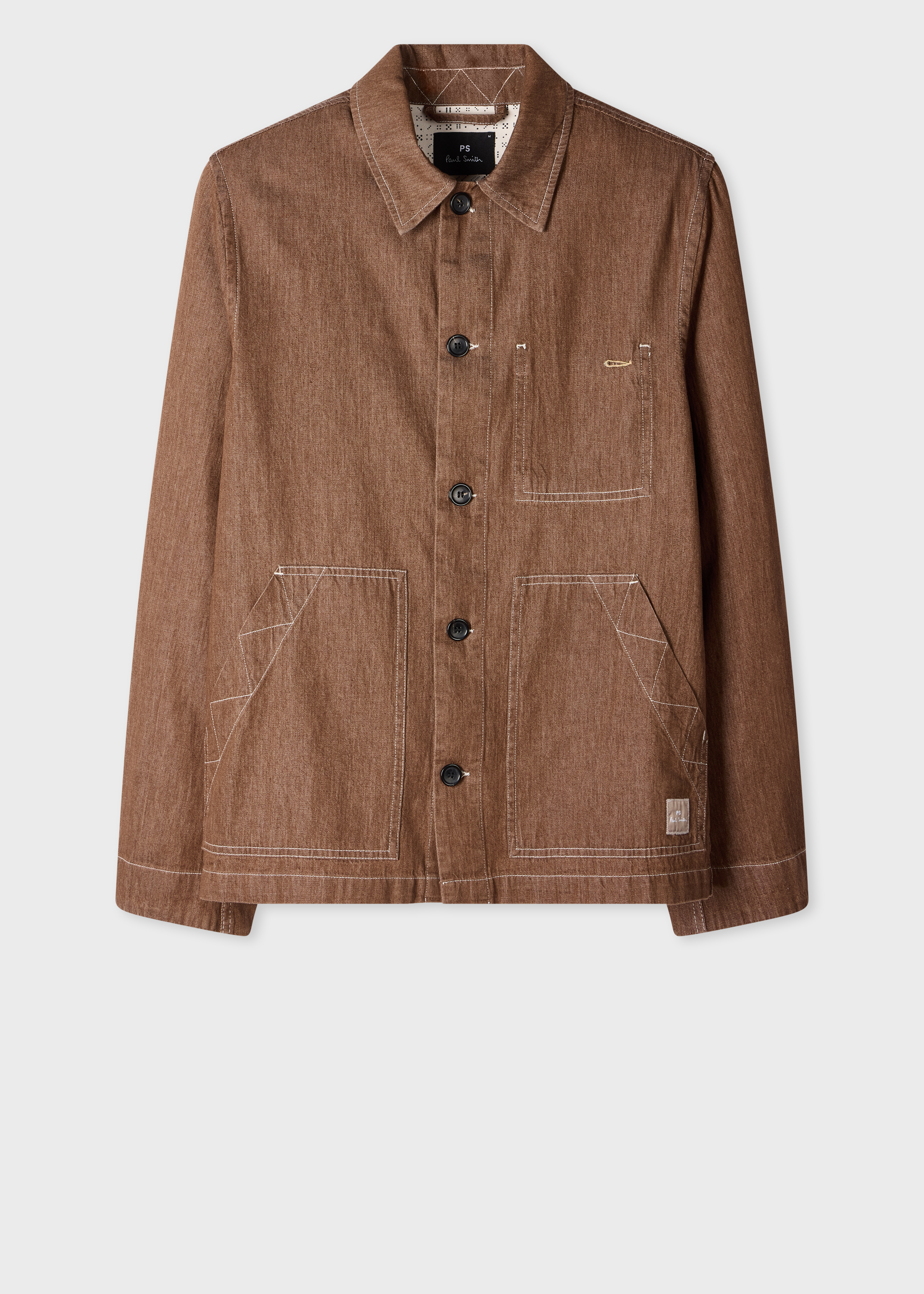 Brown Rinse Denim Work Jacket