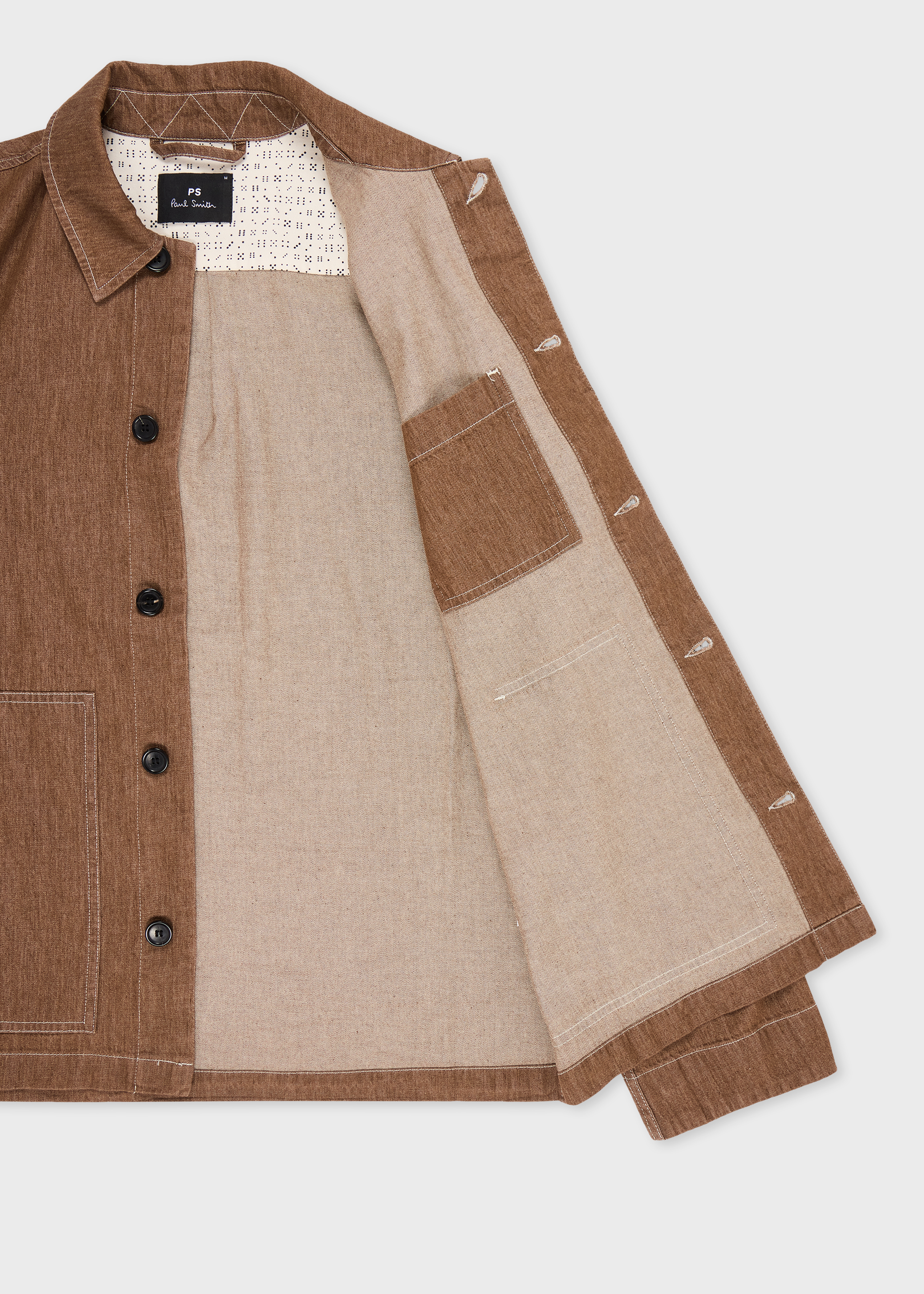 Brown Rinse Denim Work Jacket