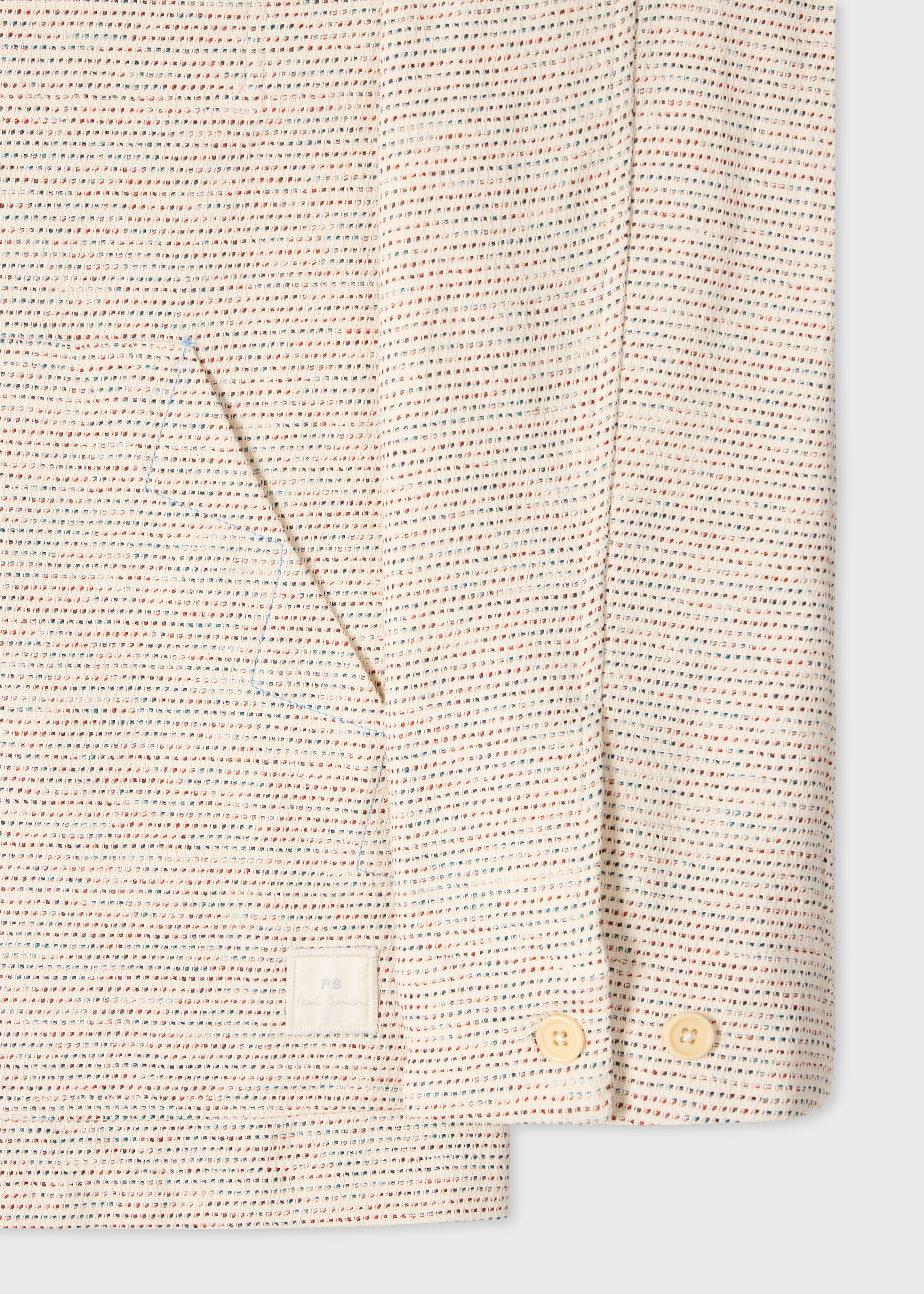 Ecru Multi-Textured Cotton Work Jacket