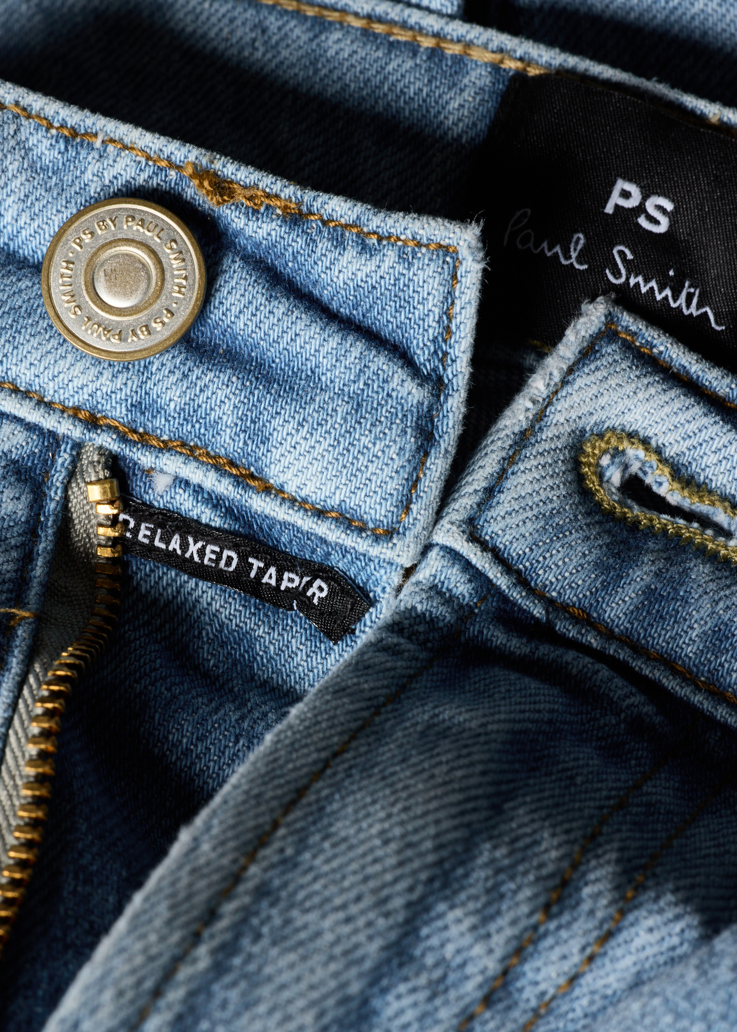 Relaxed Tapered-Fit Light Wash 'Organic Vintage Stretch' Jeans