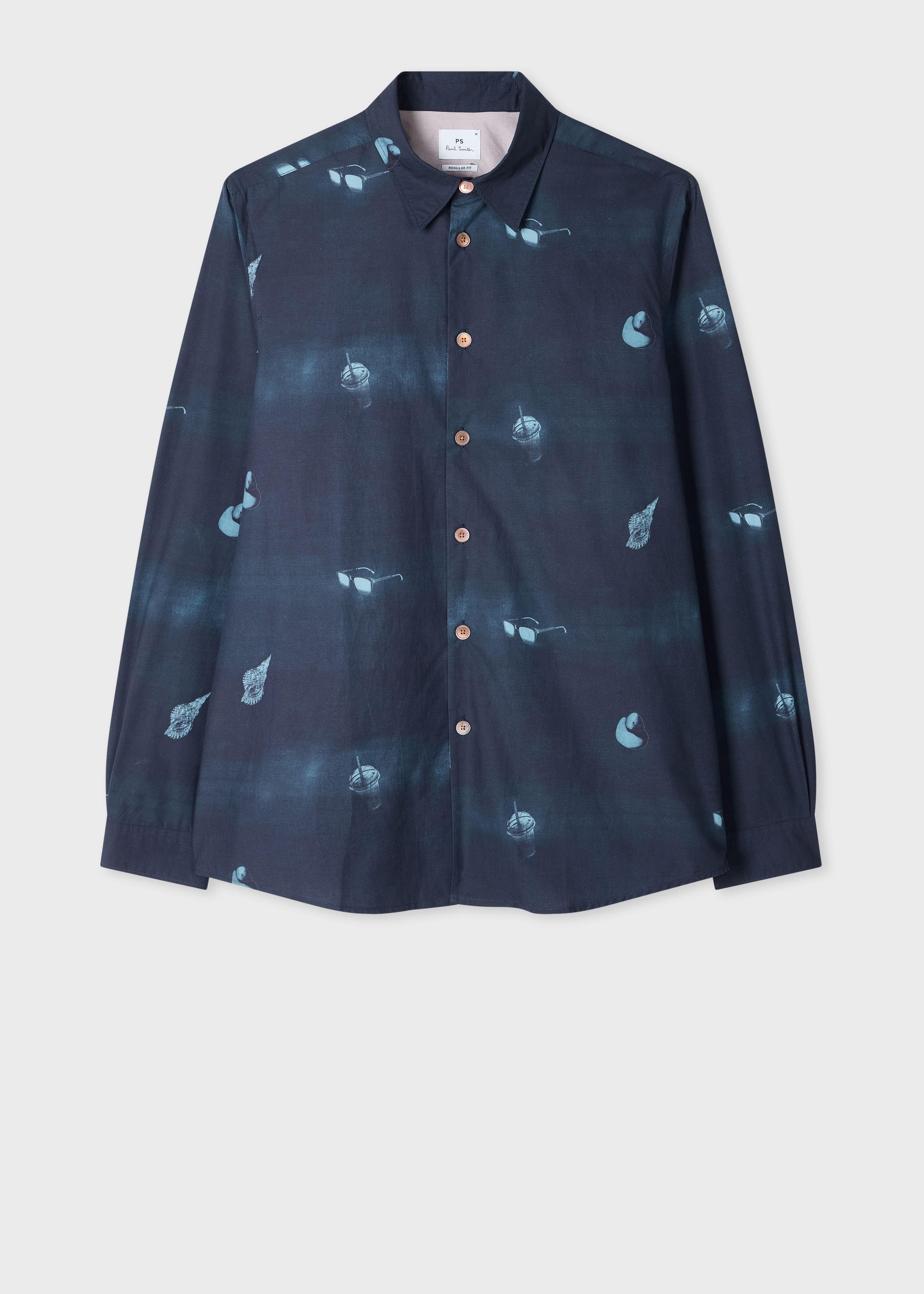 Navy 'Sunbleached Snaps' Poplin Shirt