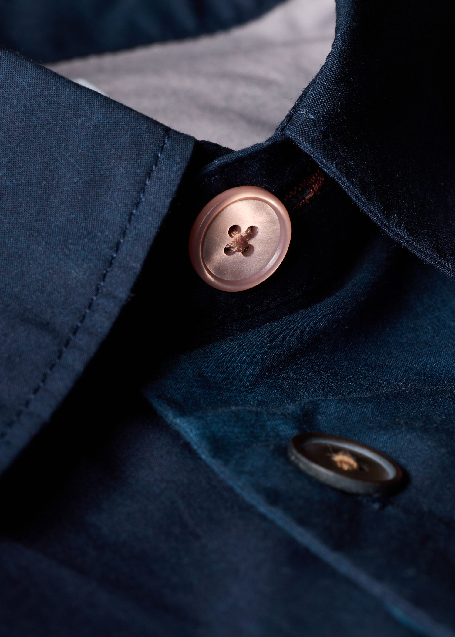 Navy 'Sunbleached Snaps' Poplin Shirt