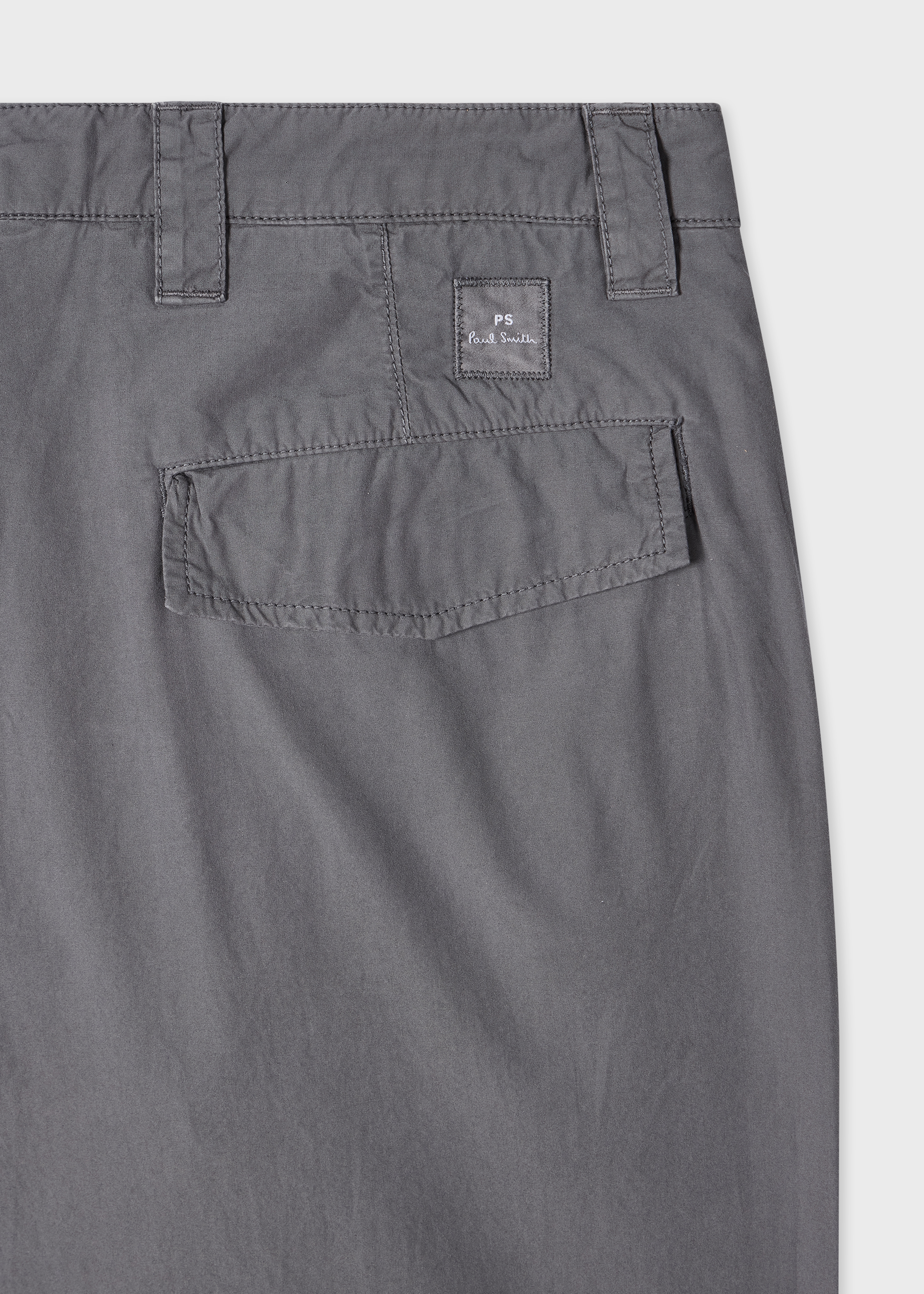 Relaxed-Fit Charcoal Cotton Chinos