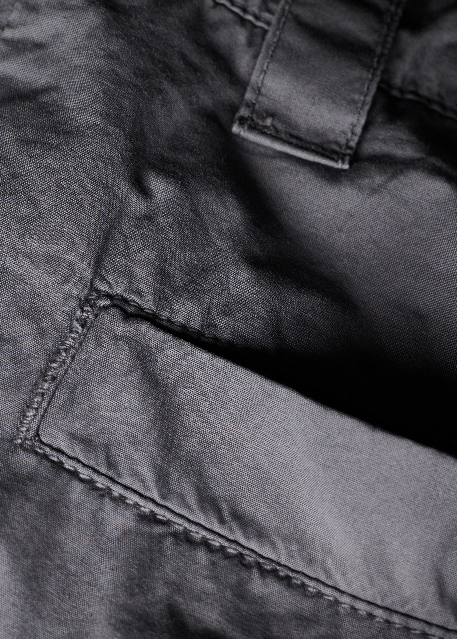 Relaxed-Fit Charcoal Cotton Chinos