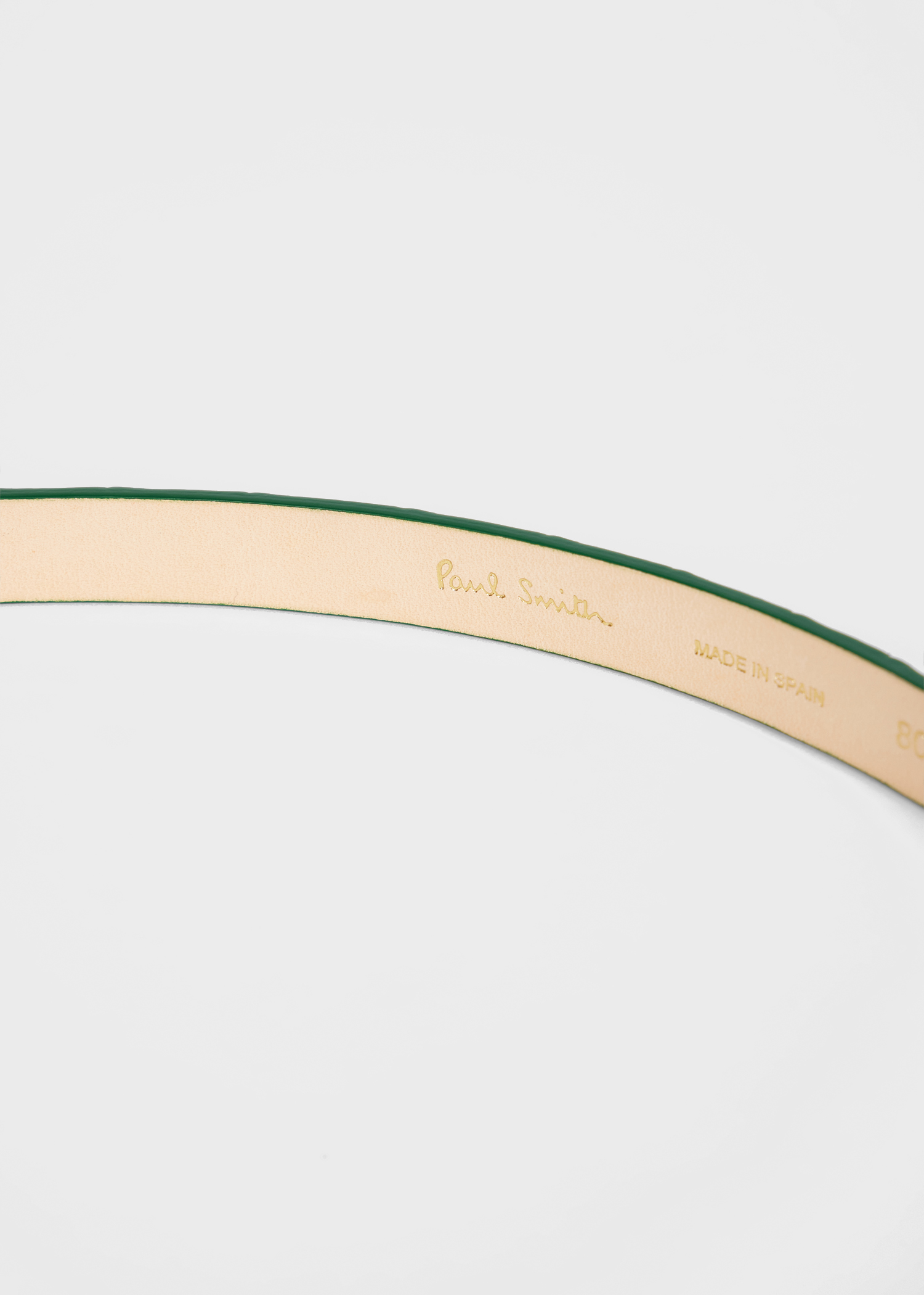 Women's Green Leather Croc Belt