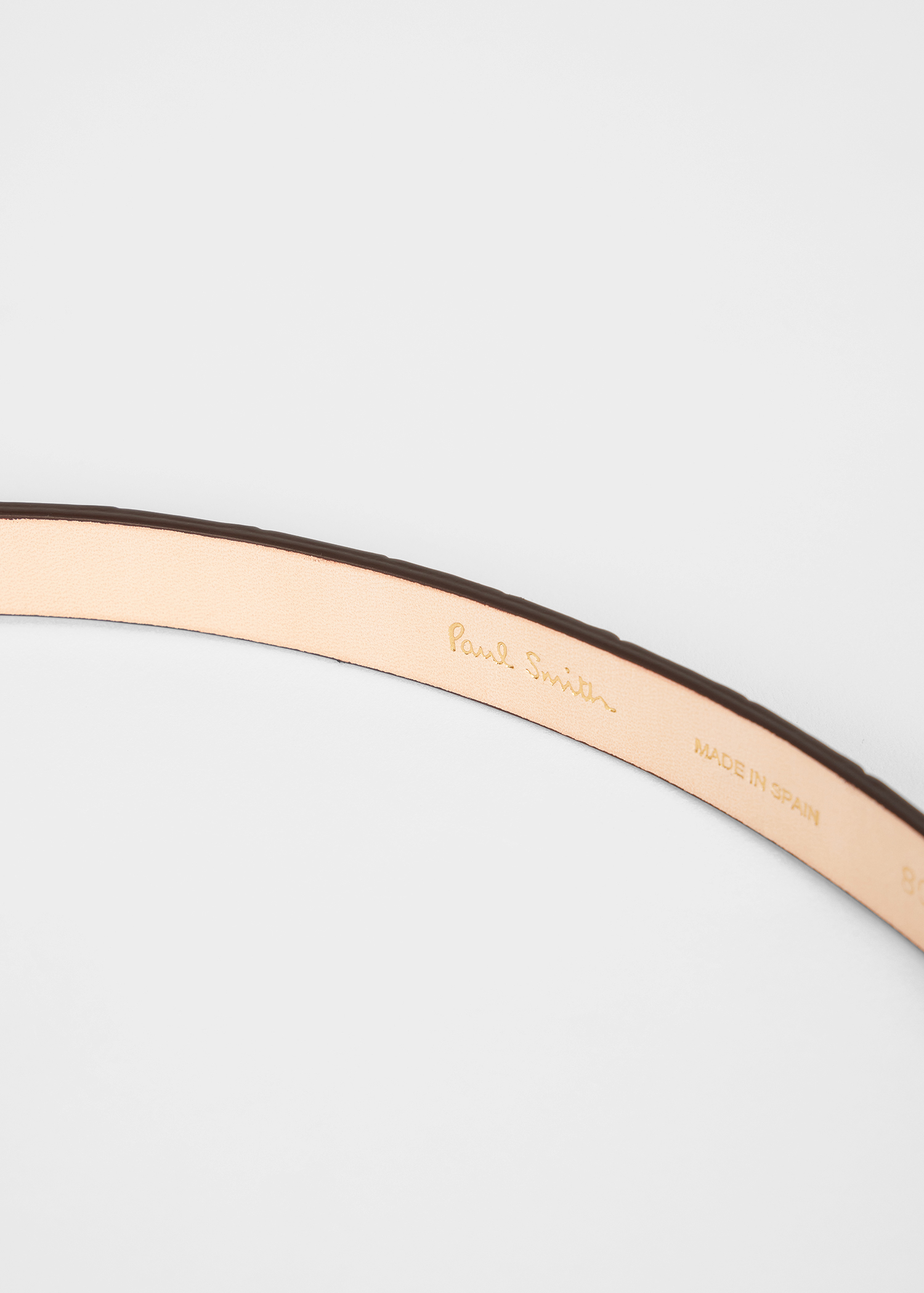 Women's Brown Leather Croc Belt Paul Smith