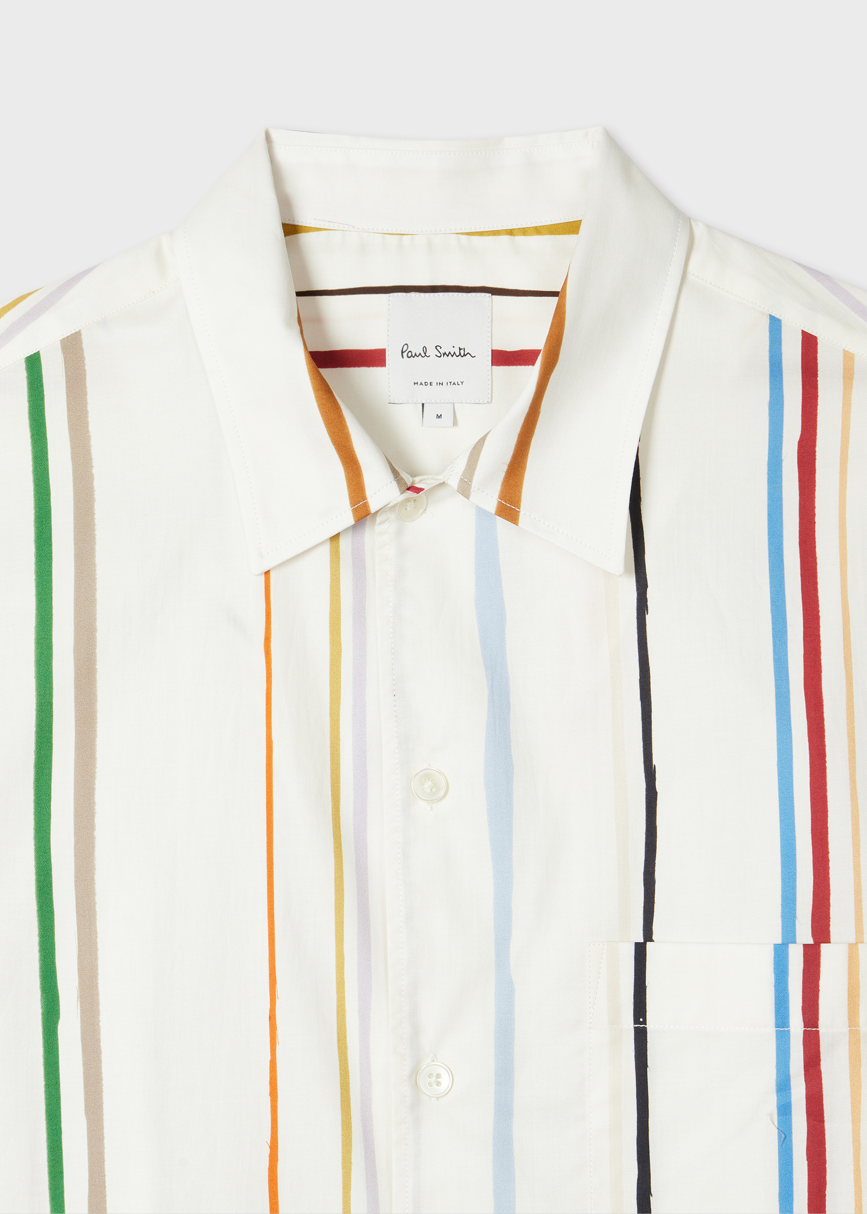 Ecru 'Painted Signature Stripe' Short-Sleeve Shirt