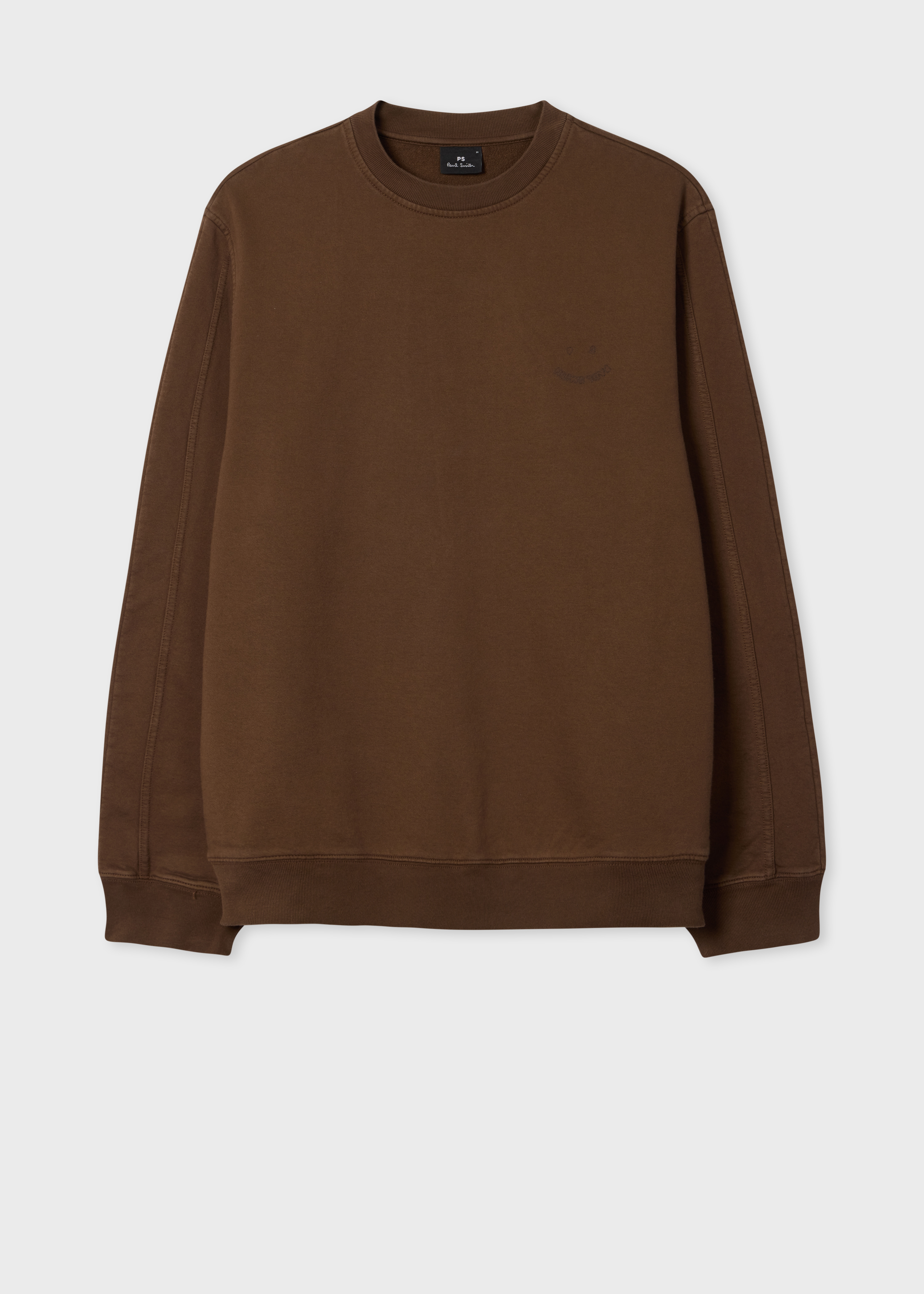 Brown 'Happy' Cotton Sweatshirt