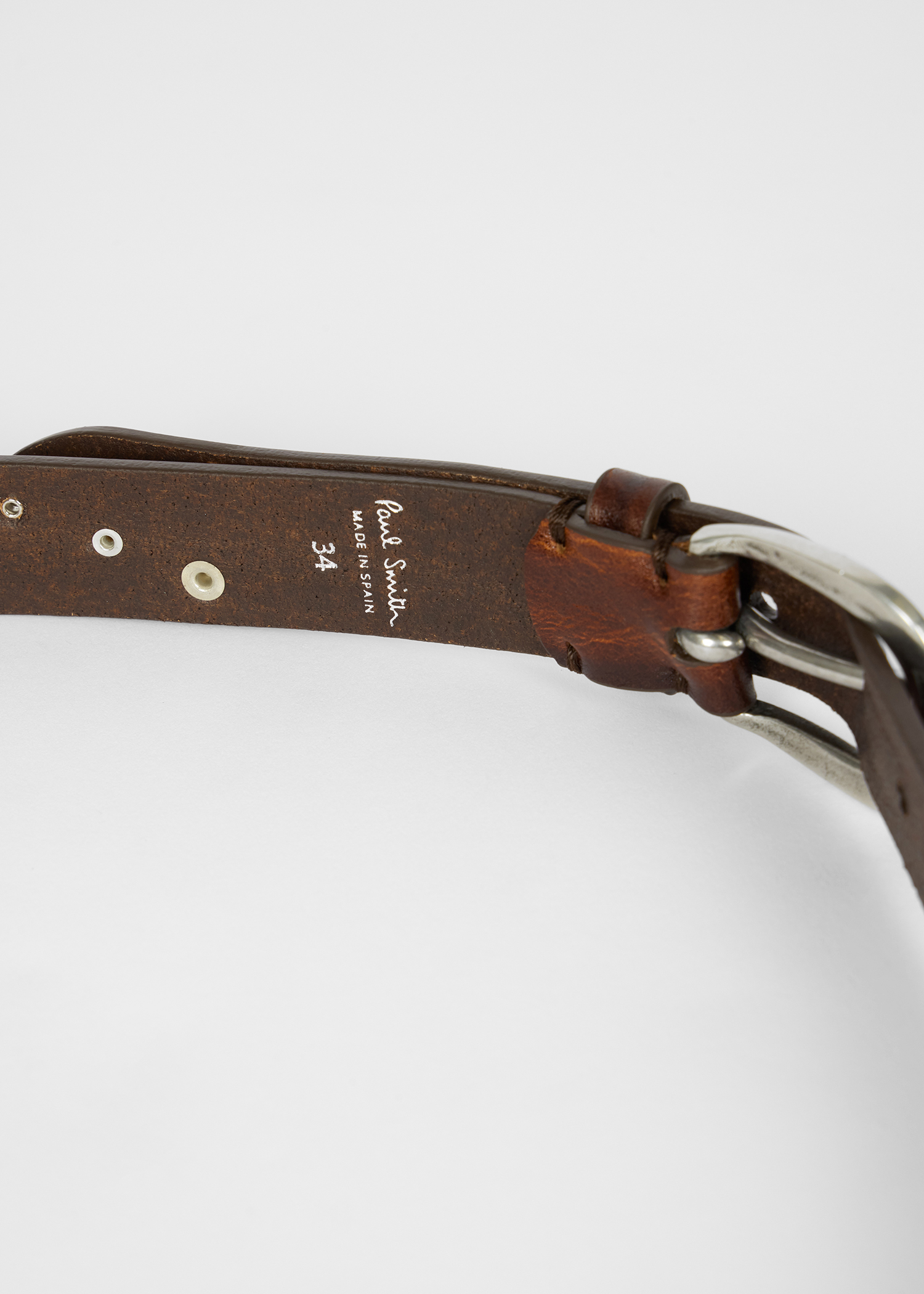 Brown Leather Studded Belt