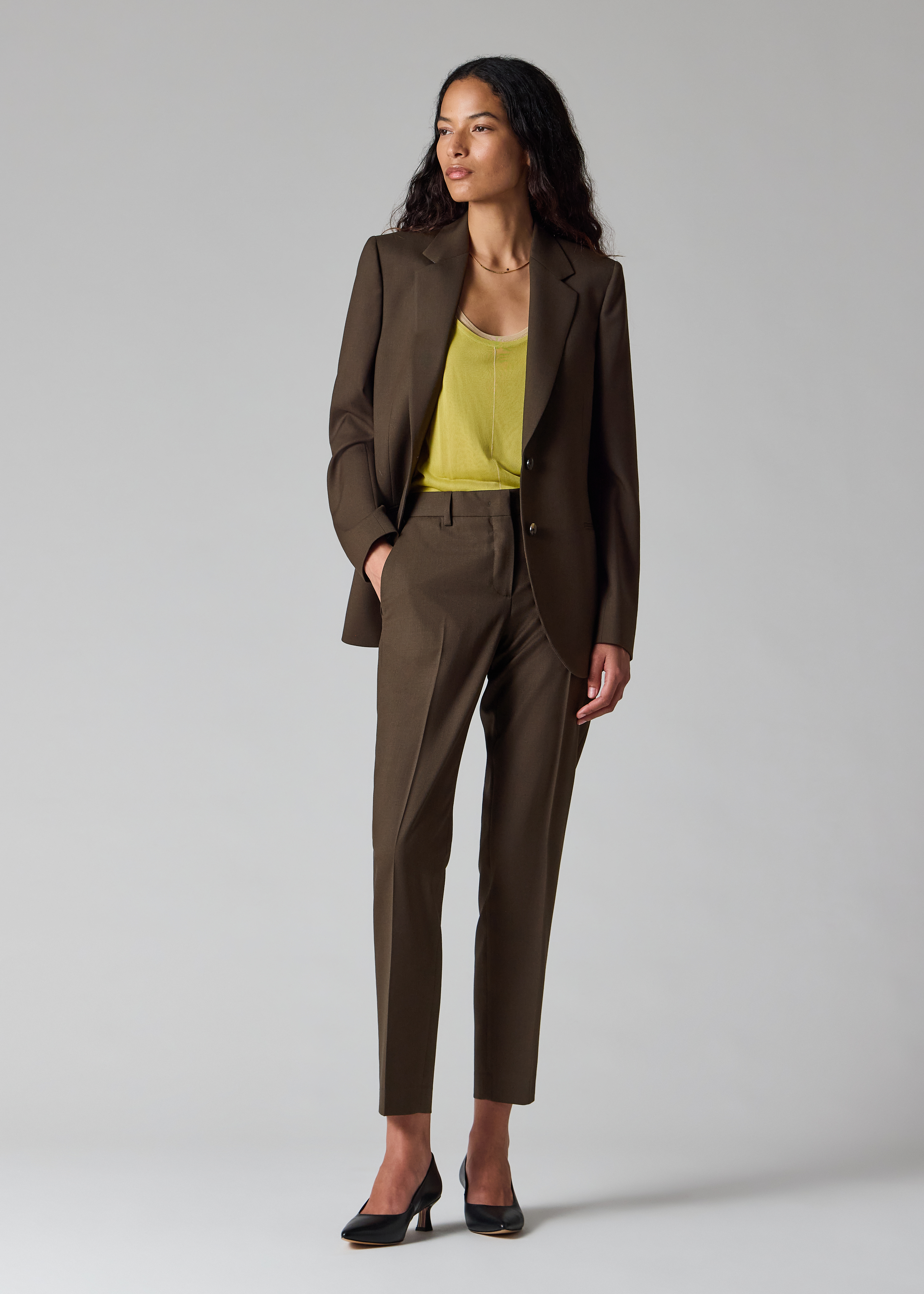 Women's A Suit To Travel In - Brown Wool Blazer