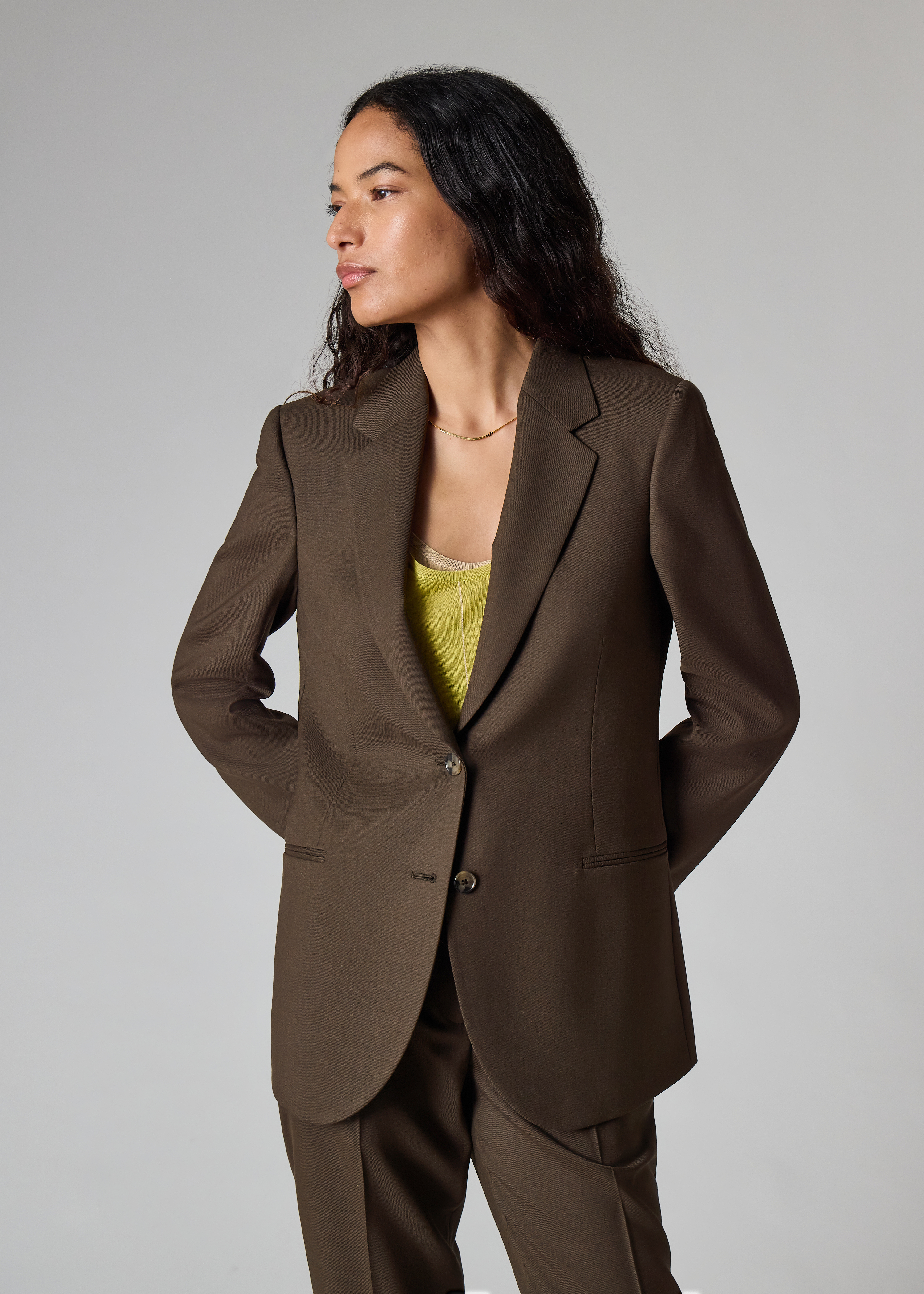 Women's A Suit To Travel In - Brown Wool Blazer