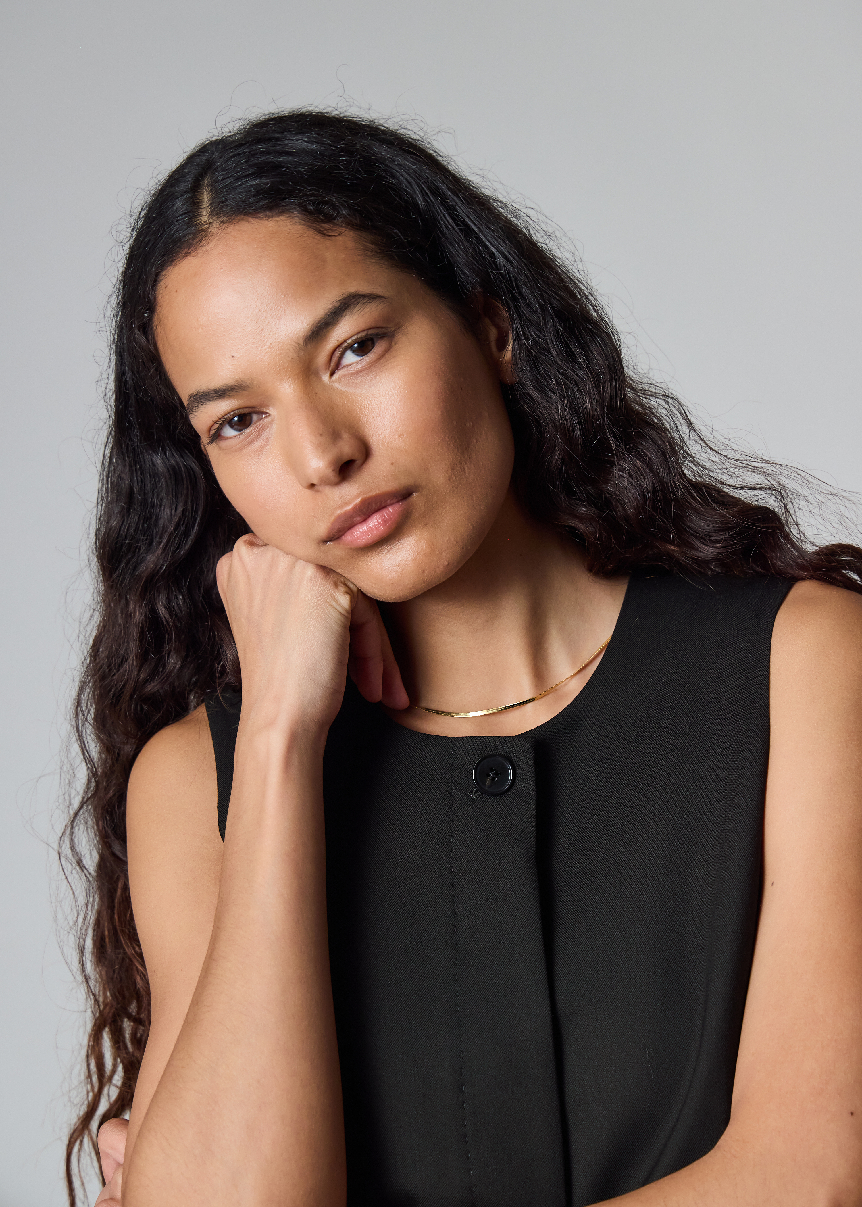A Suit To Travel In - Women's Black Wool Asymmetric Waistcoat