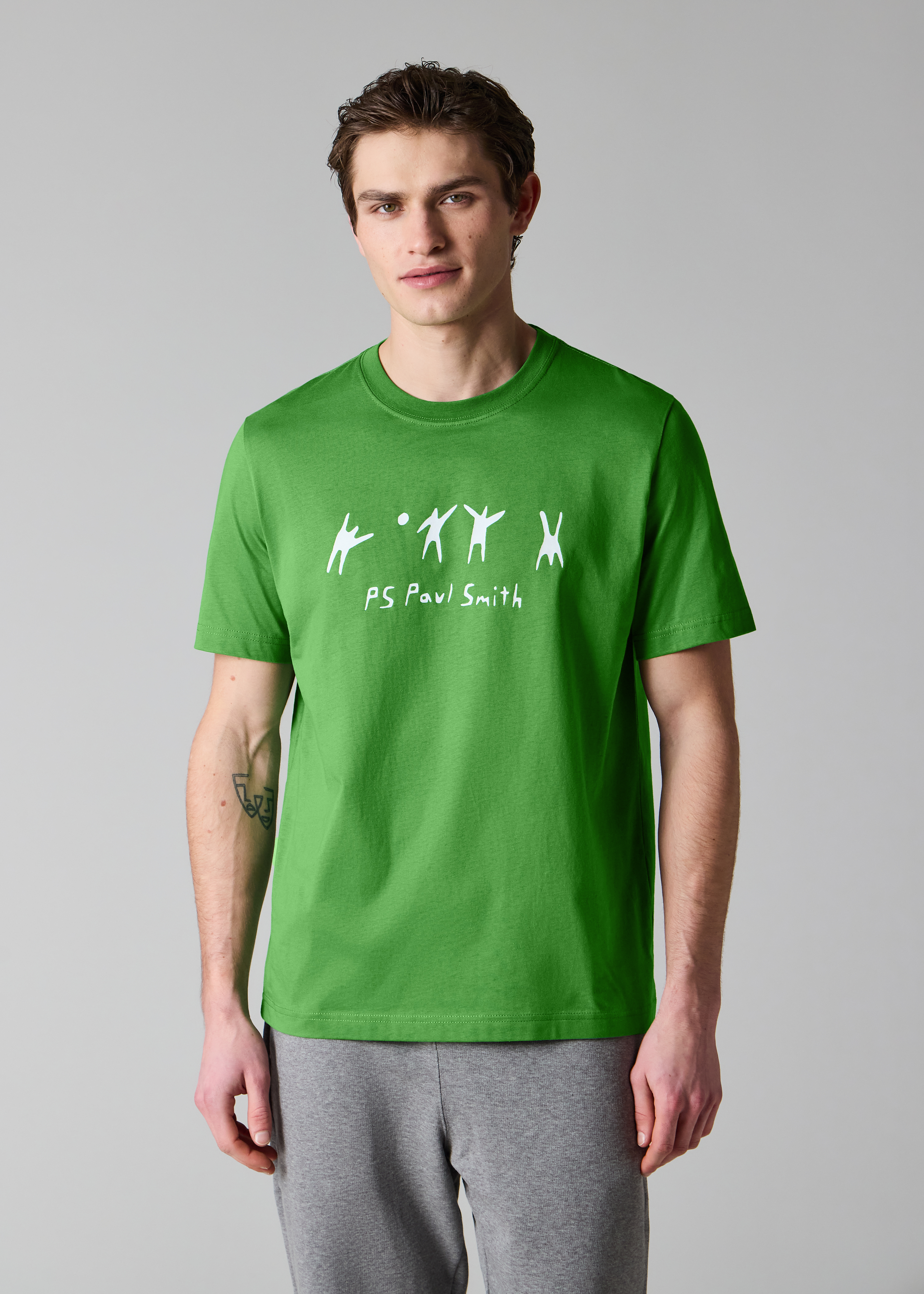 Green 'Volleyball' Print T-Shirt