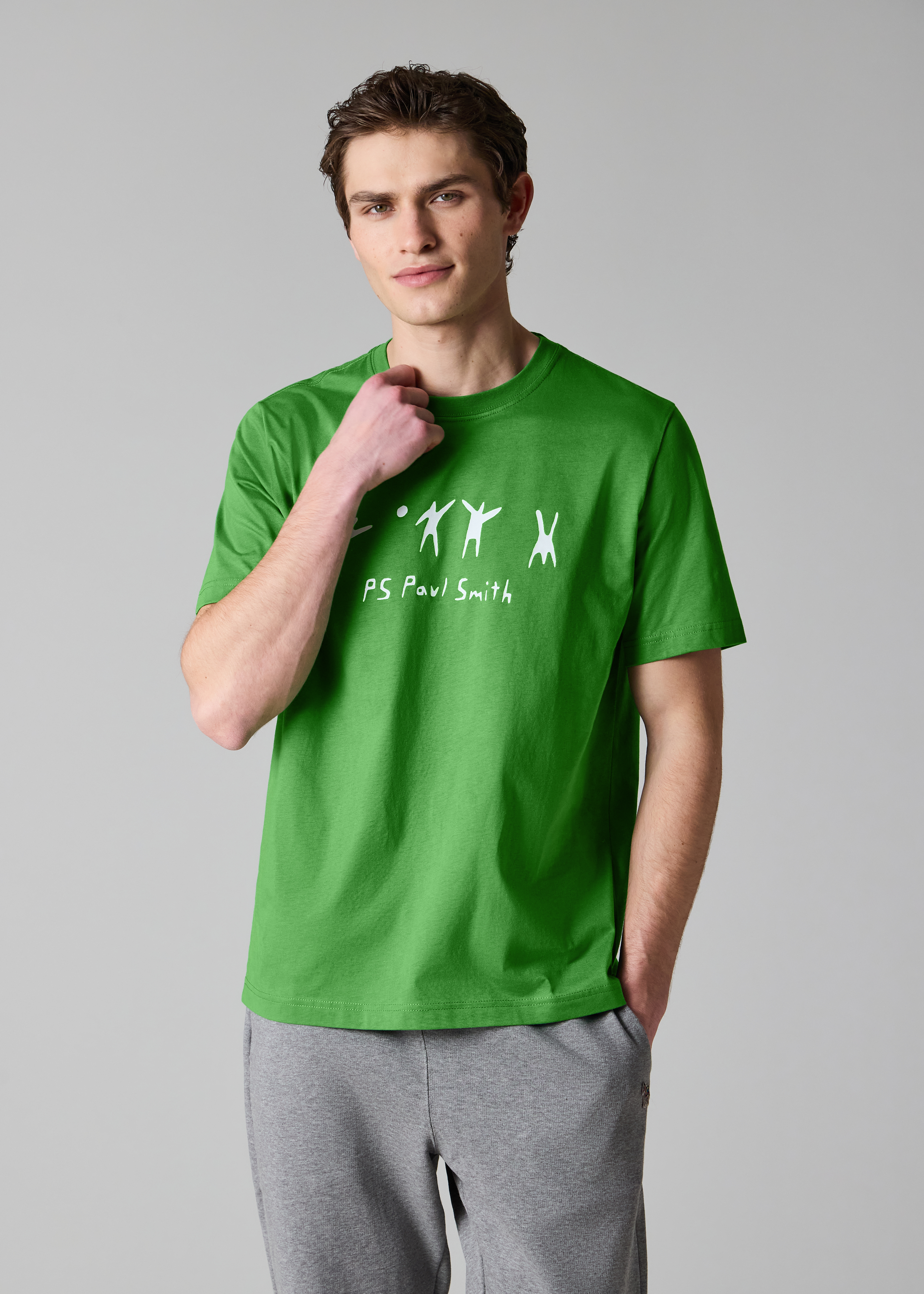 Green 'Volleyball' Print T-Shirt