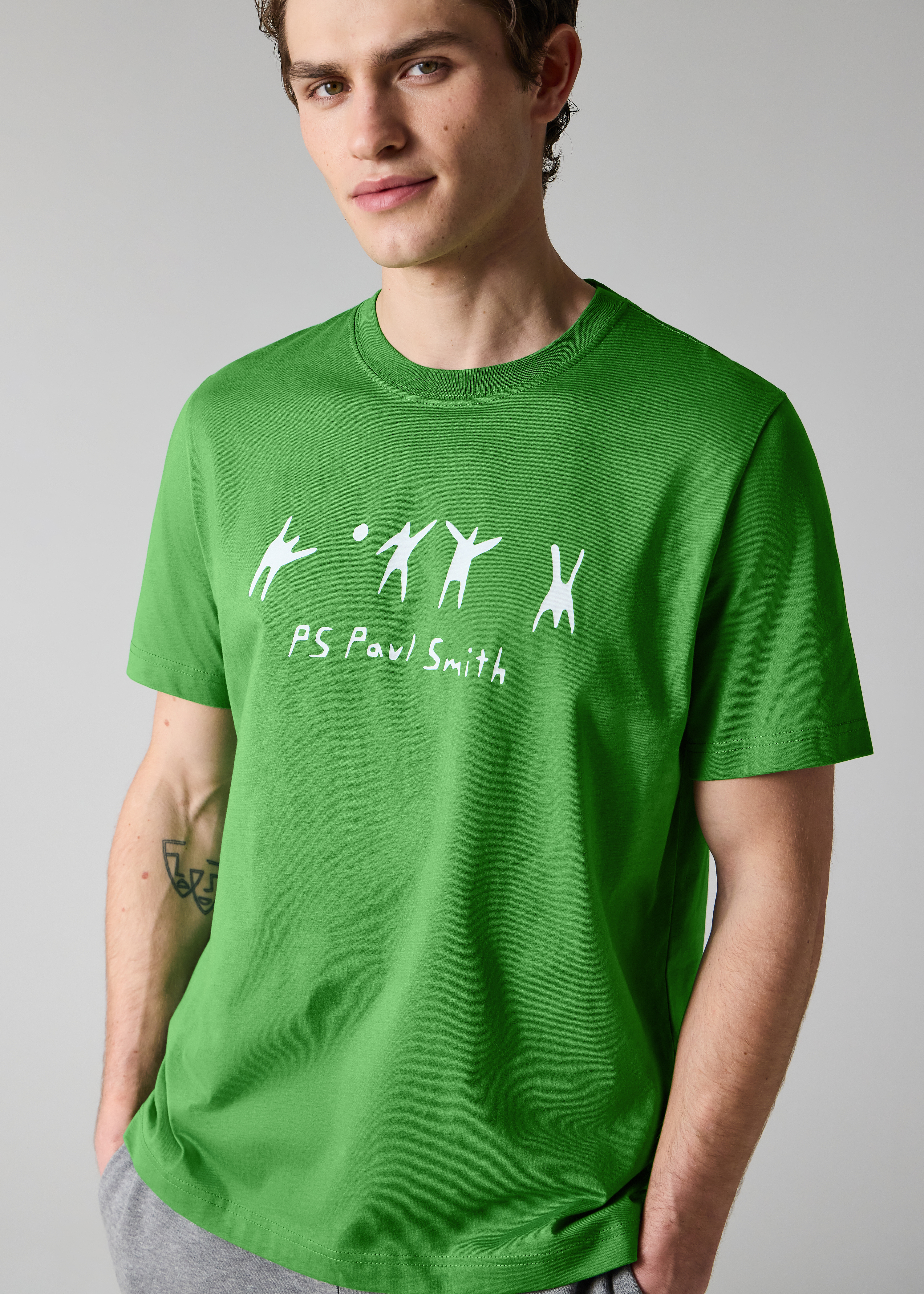 Green 'Volleyball' Print T-Shirt