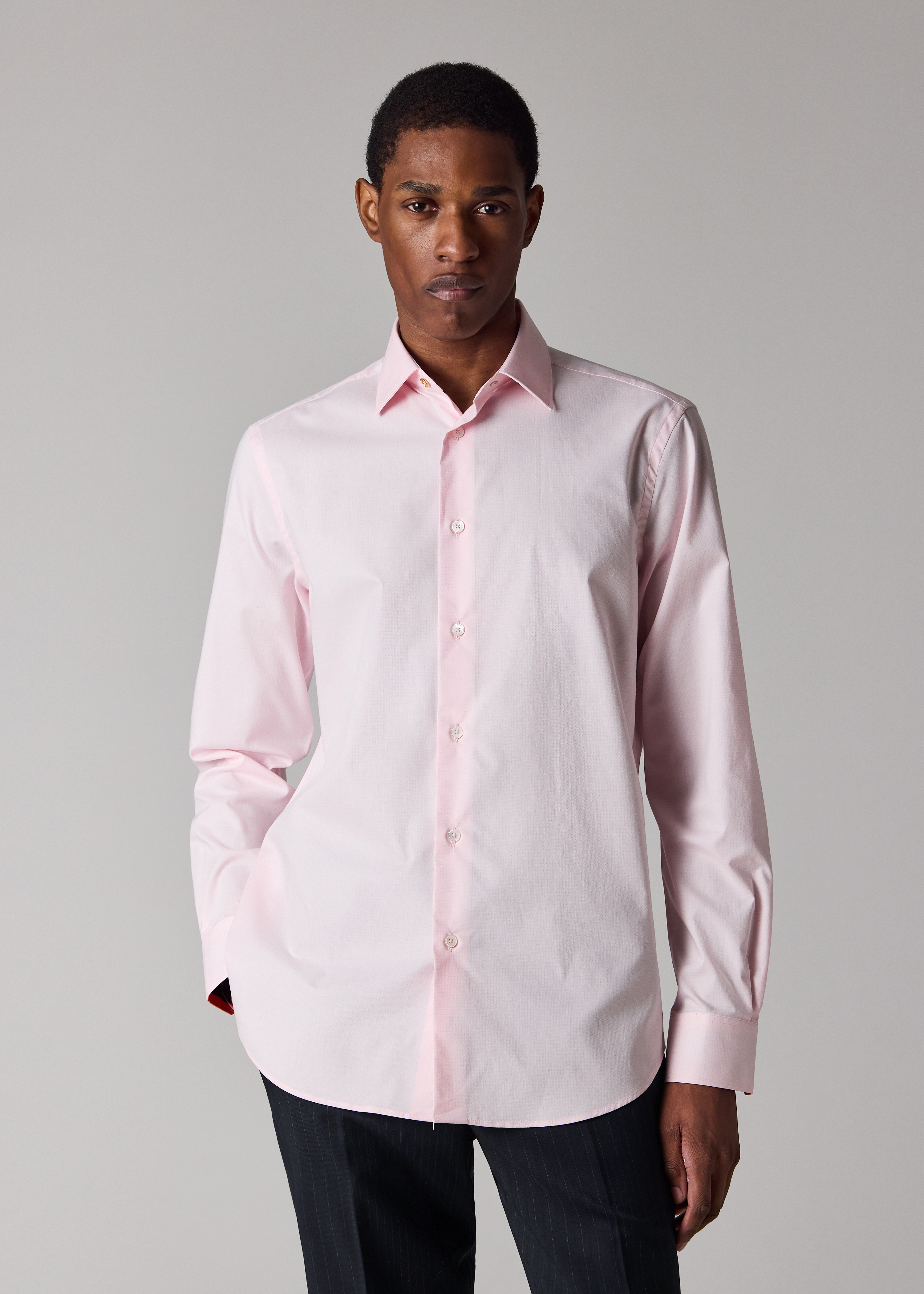 Tailored-Fit Pink Pin-Dot Easy Care Shirt