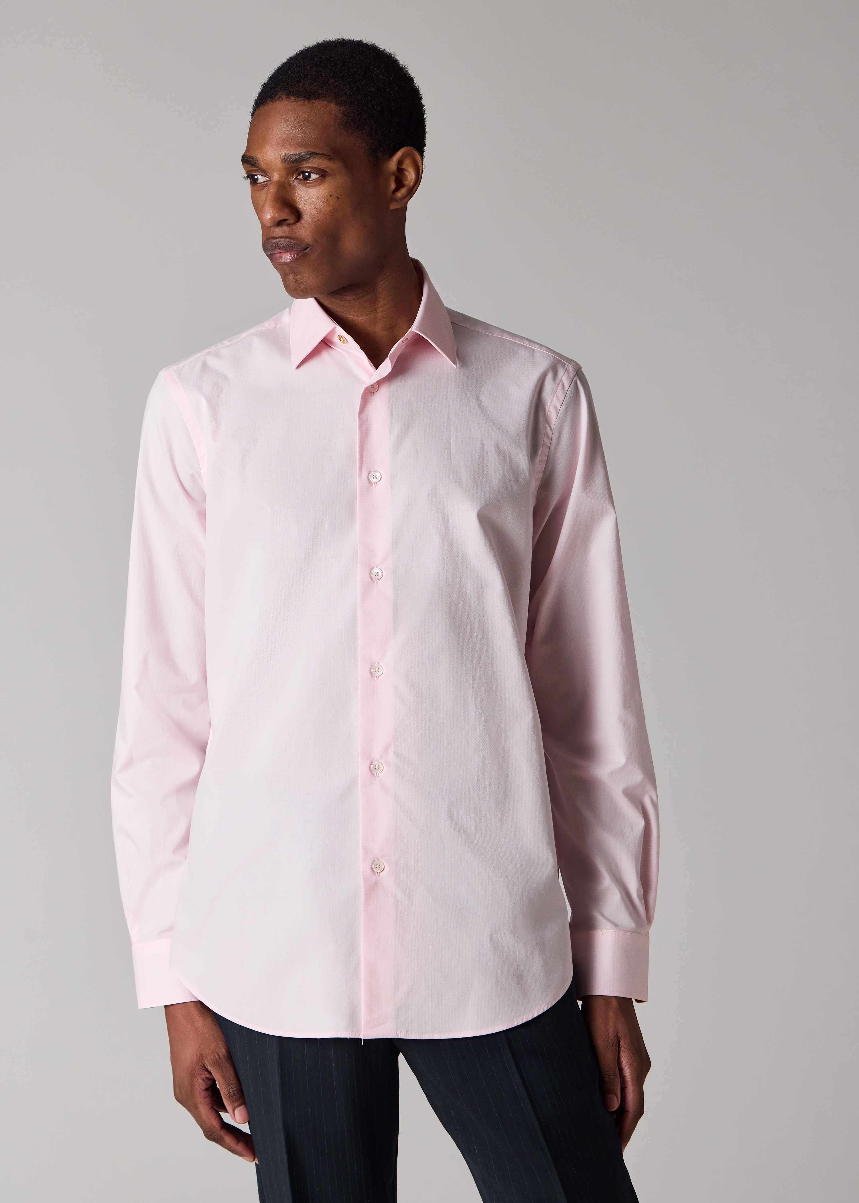 Tailored-Fit Pink Pin-Dot Easy Care Shirt