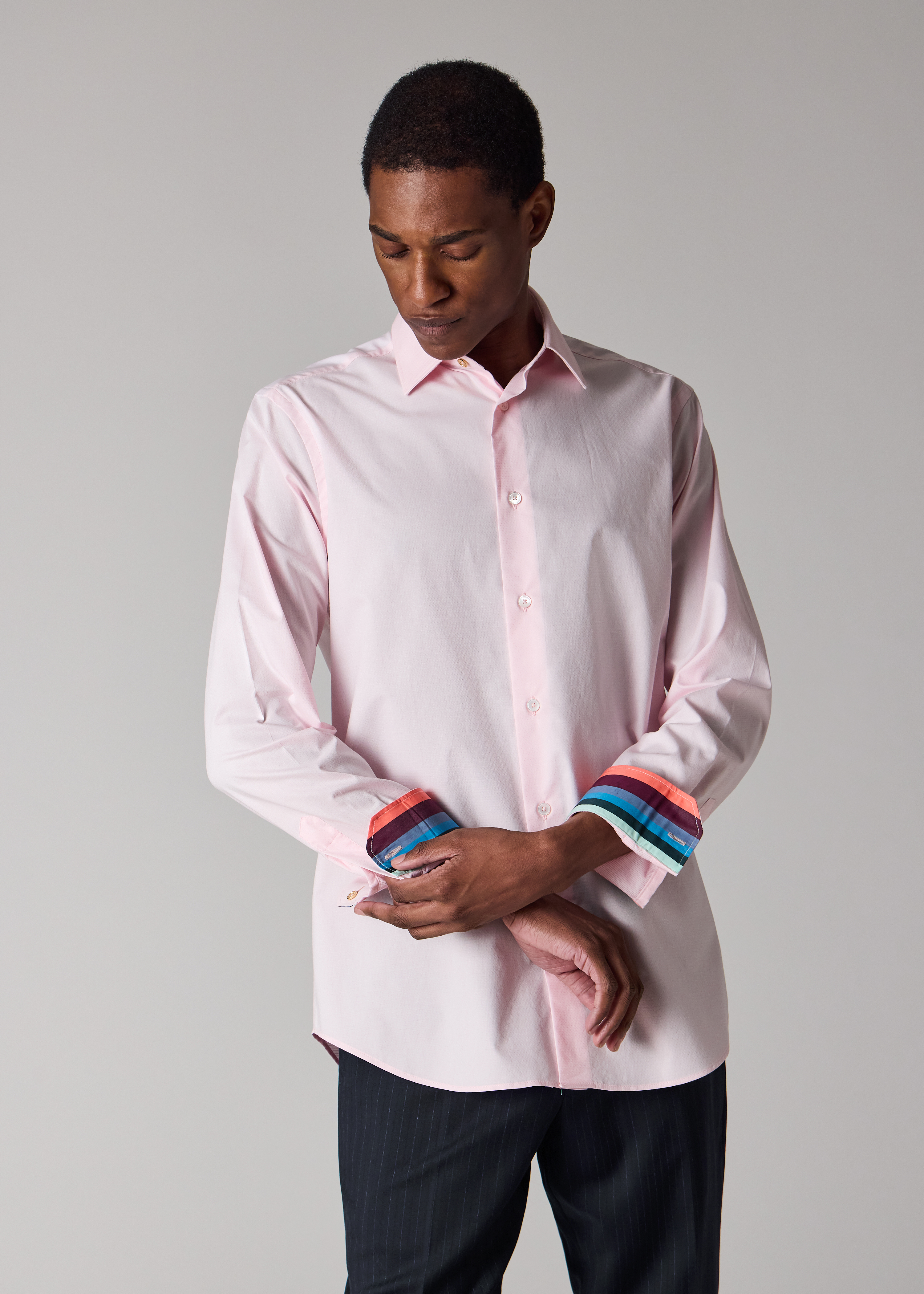 Tailored-Fit Pink Pin-Dot Easy Care Shirt