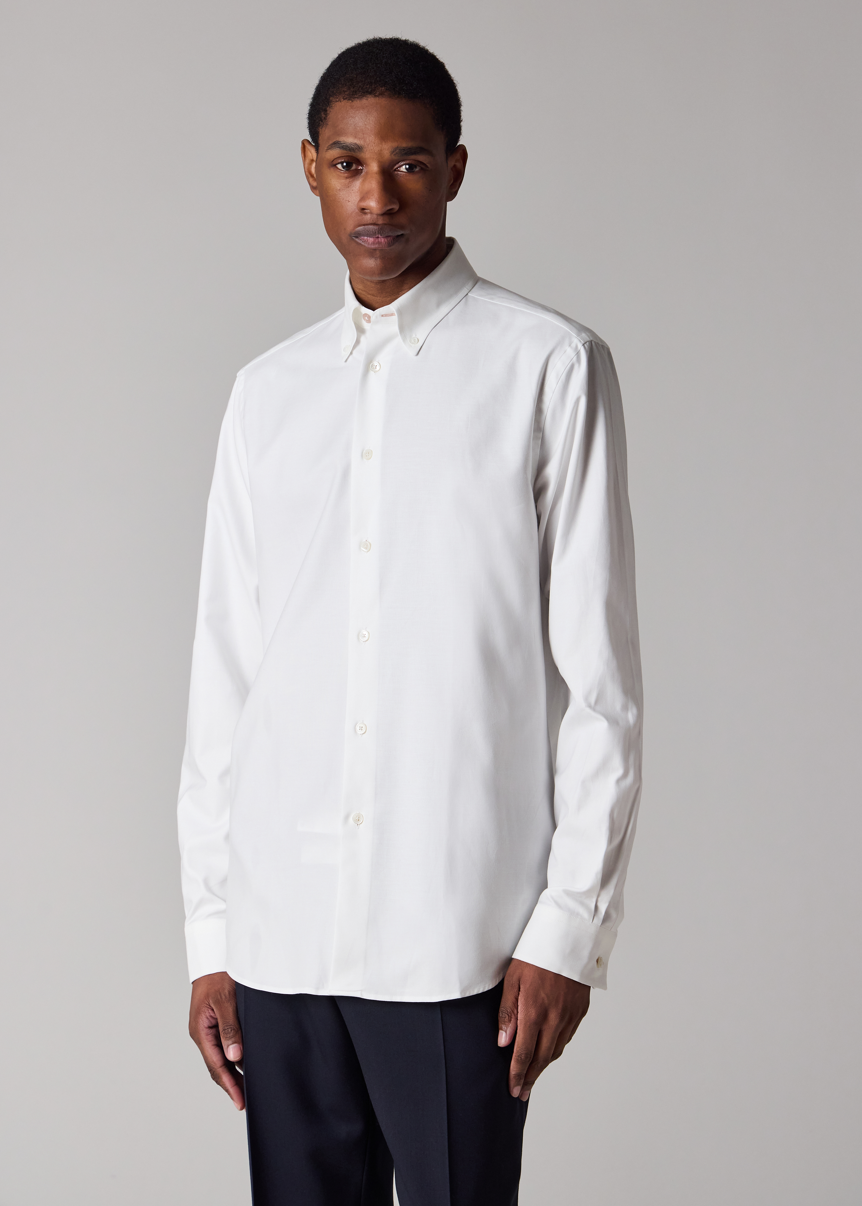 Classic-Fit White Oxford Cotton Button-Down Shirt